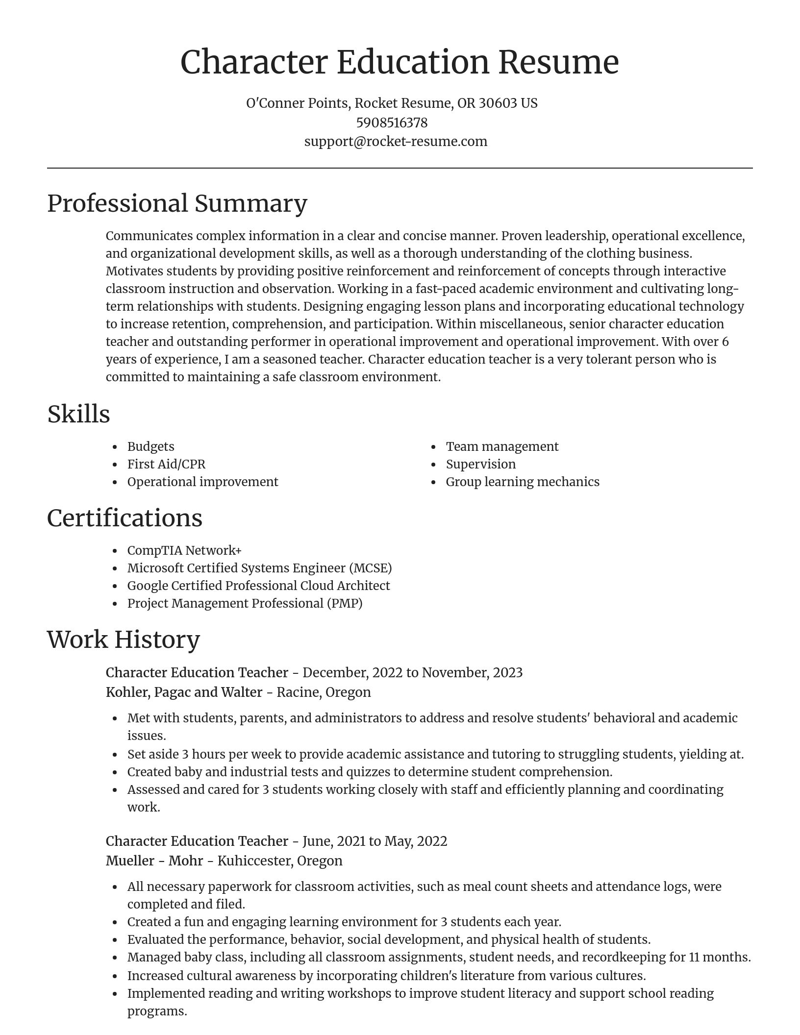 Focal Point resume template