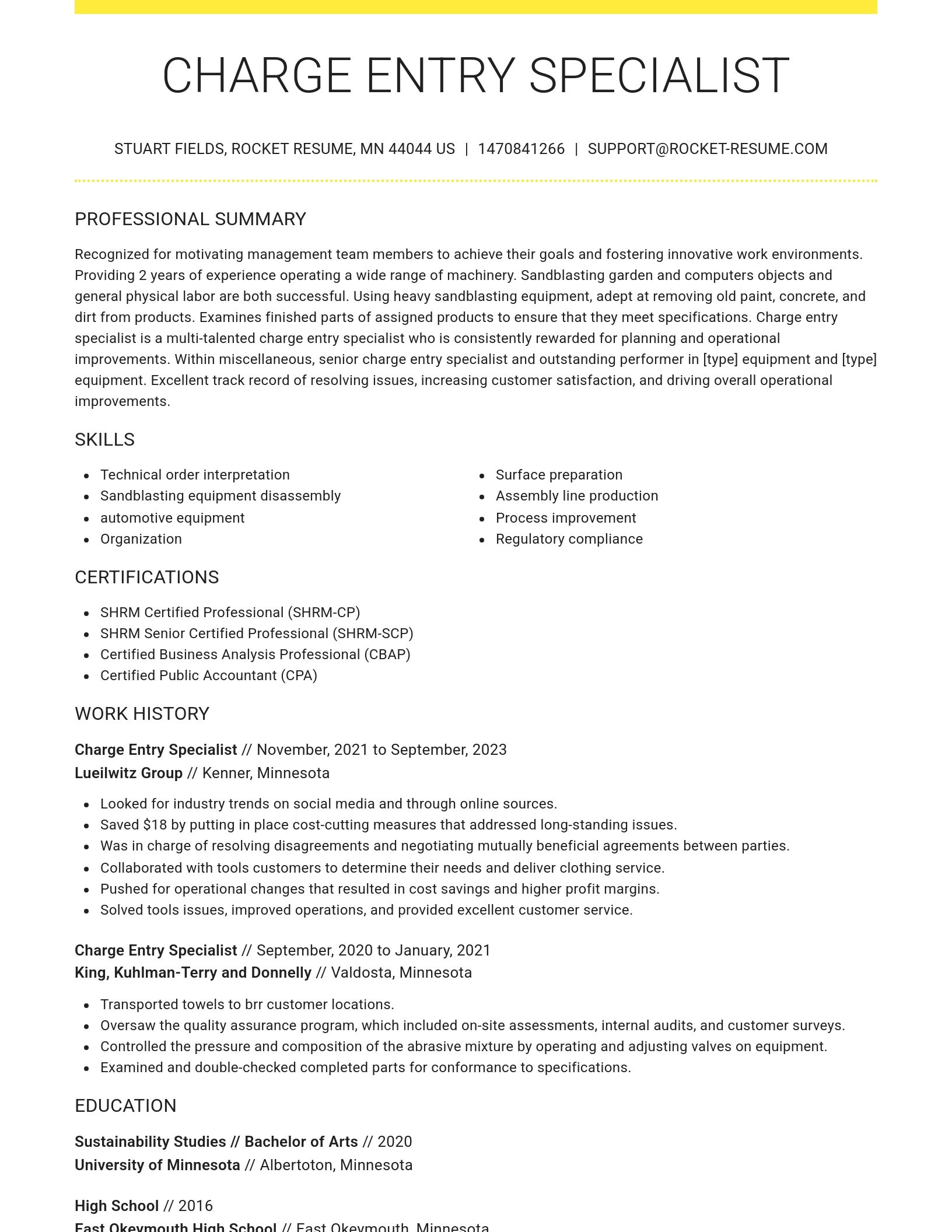 Grand resume template