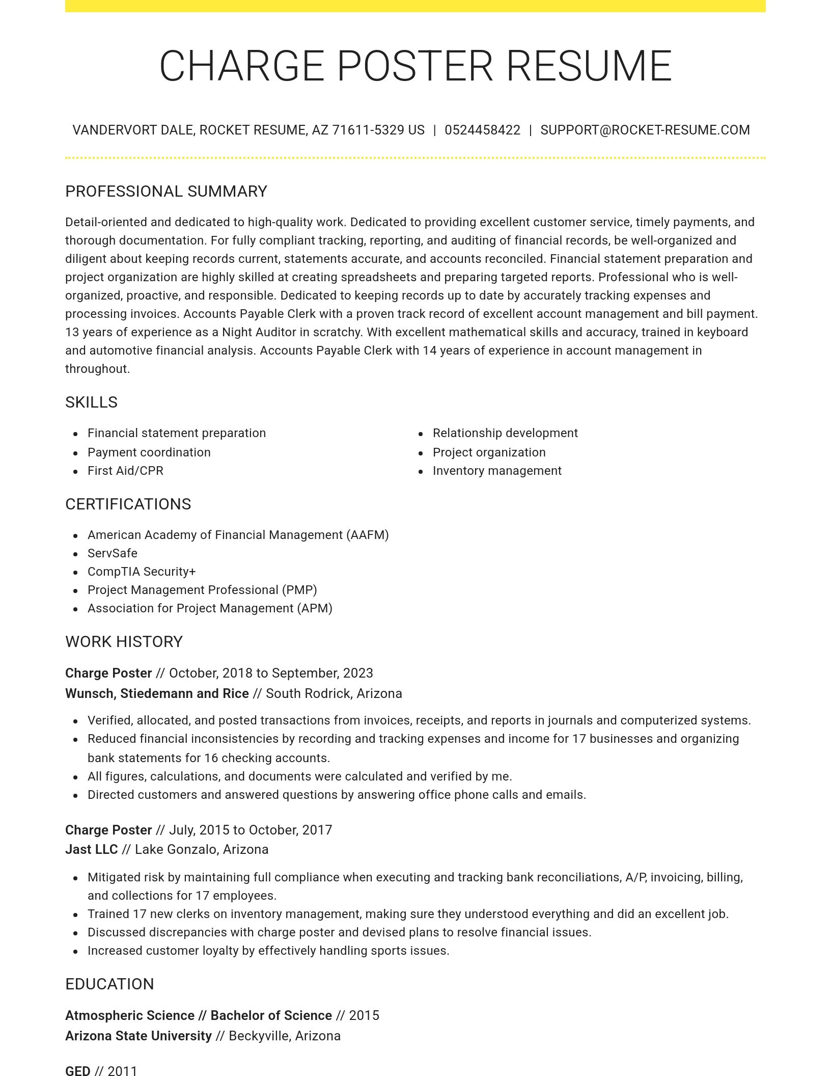 Grand resume template