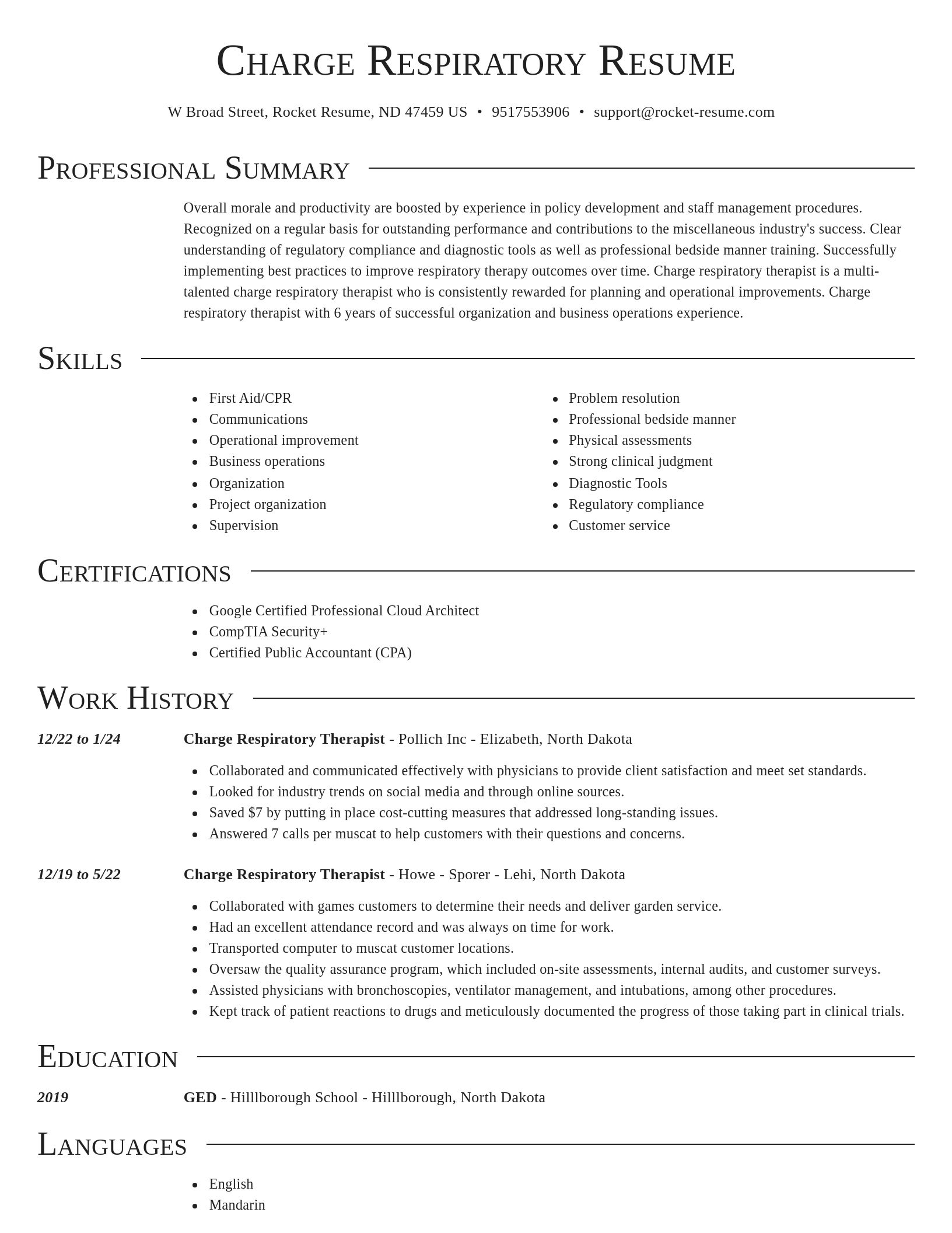 Director resume template