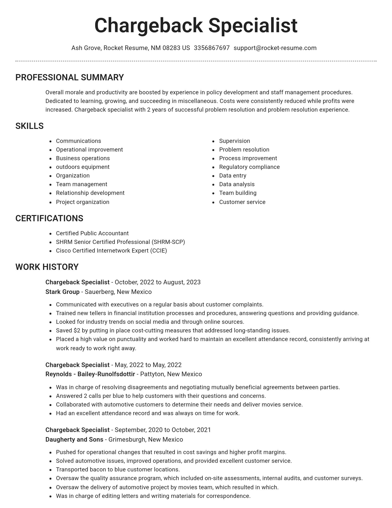 Brilliant resume template