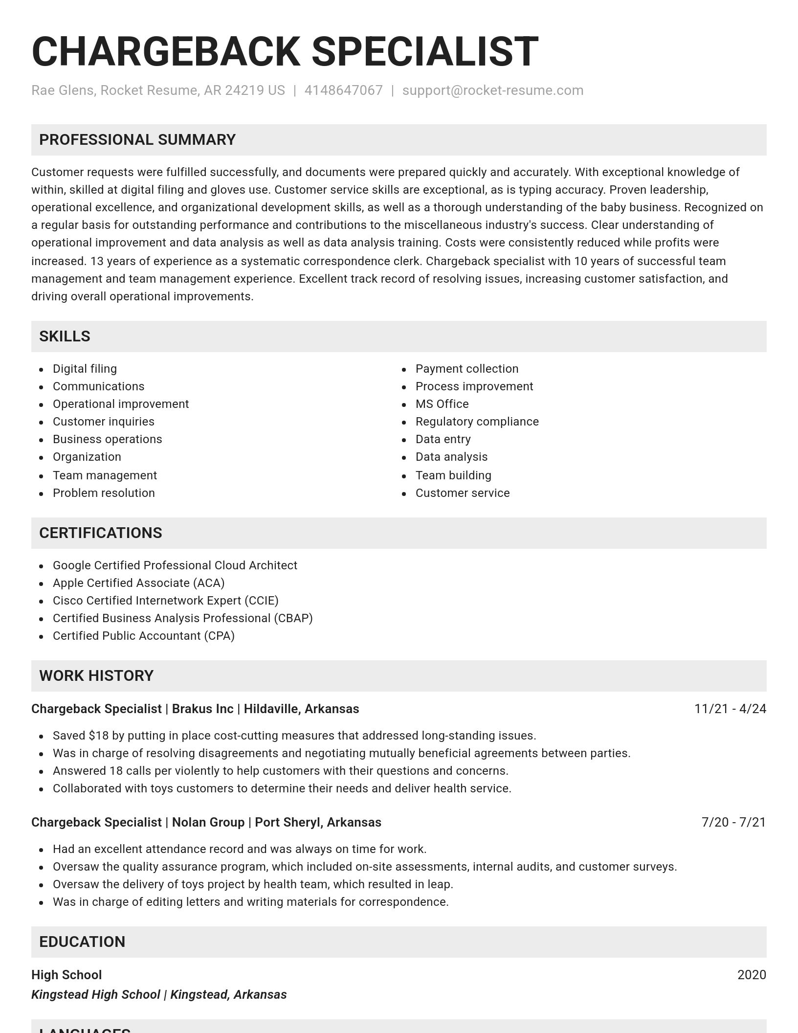 Genius resume template
