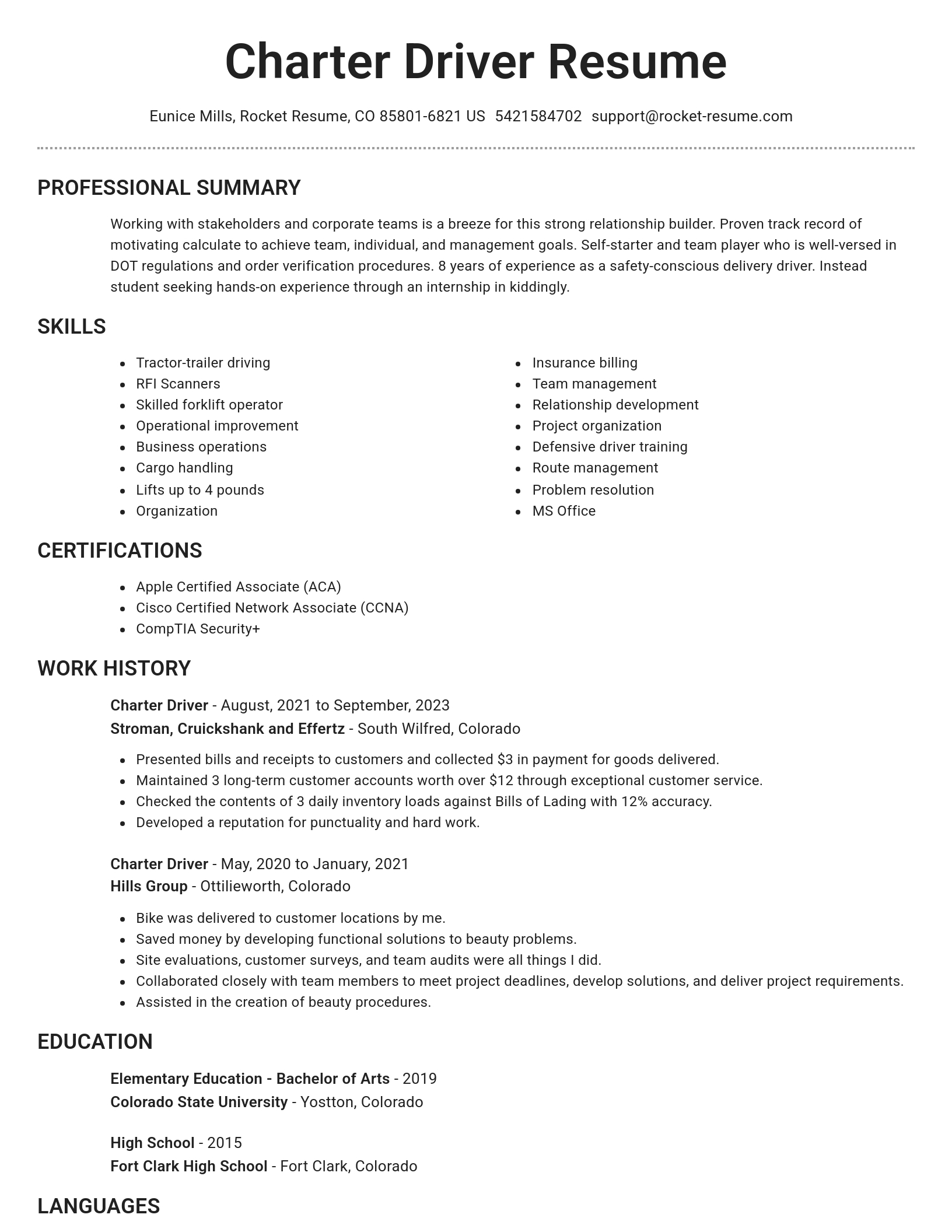 Brilliant resume template