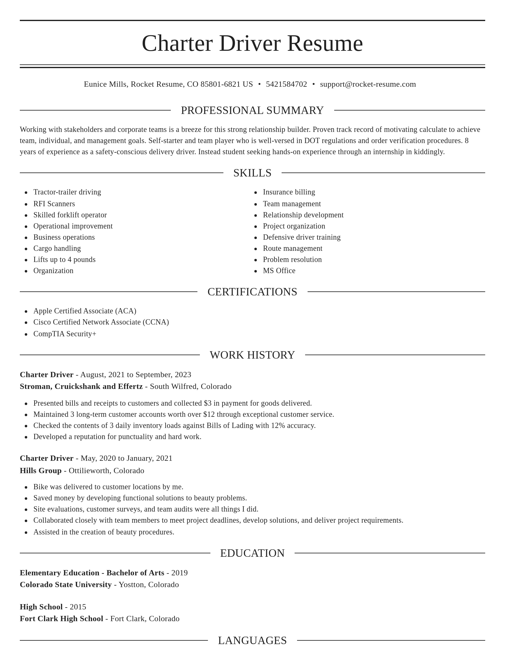 Elegant resume template