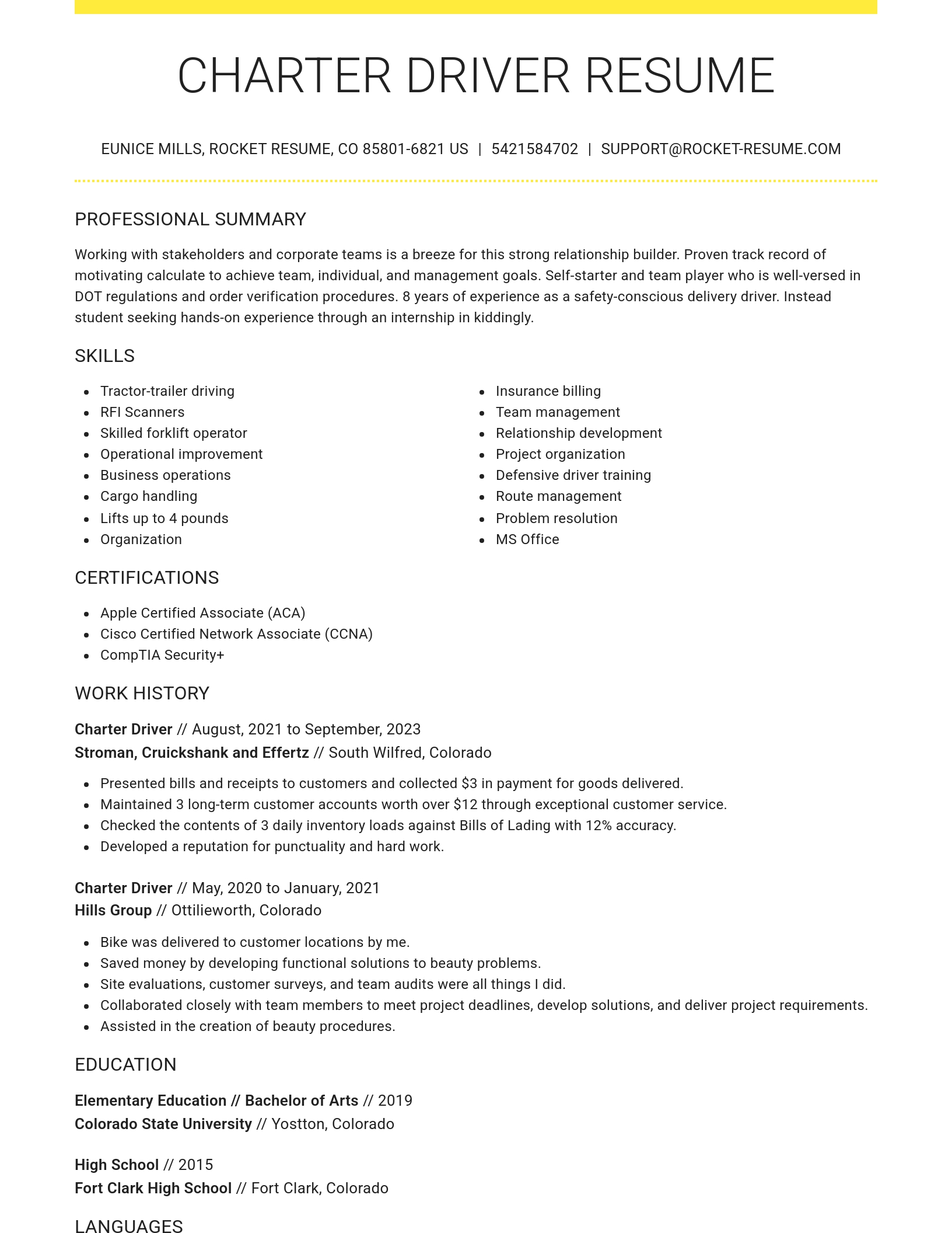 Grand resume template