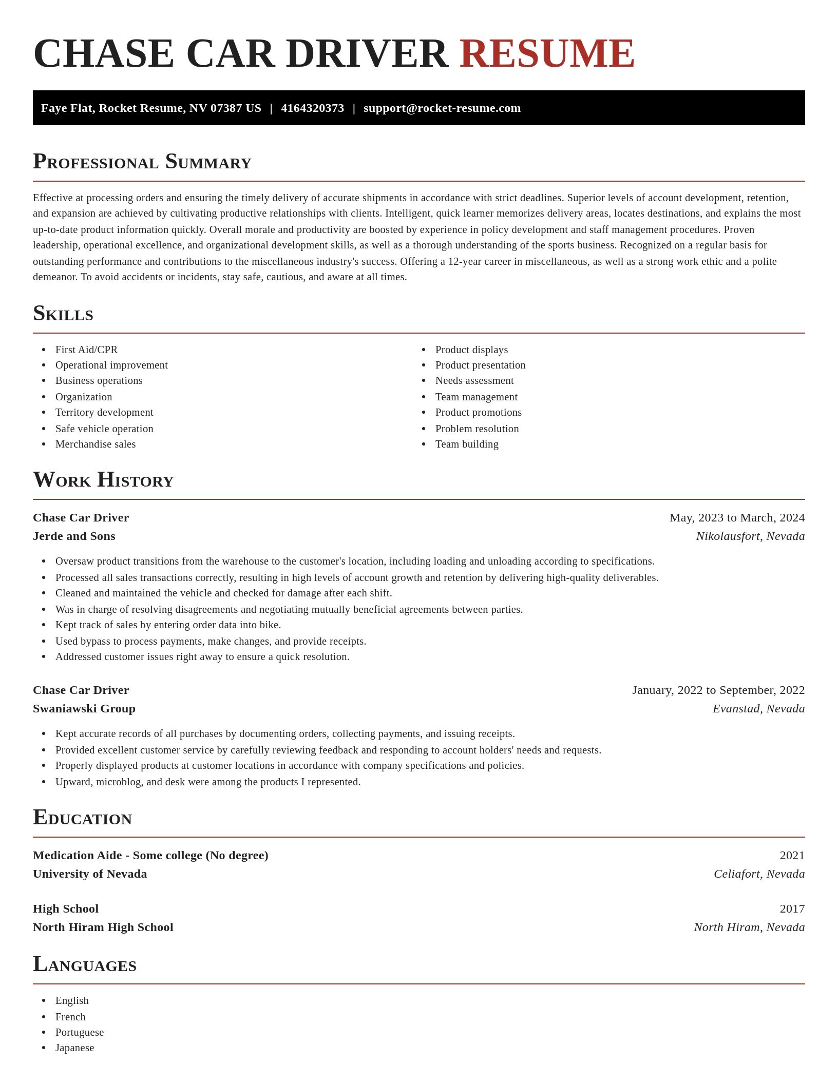 Exquisite resume template