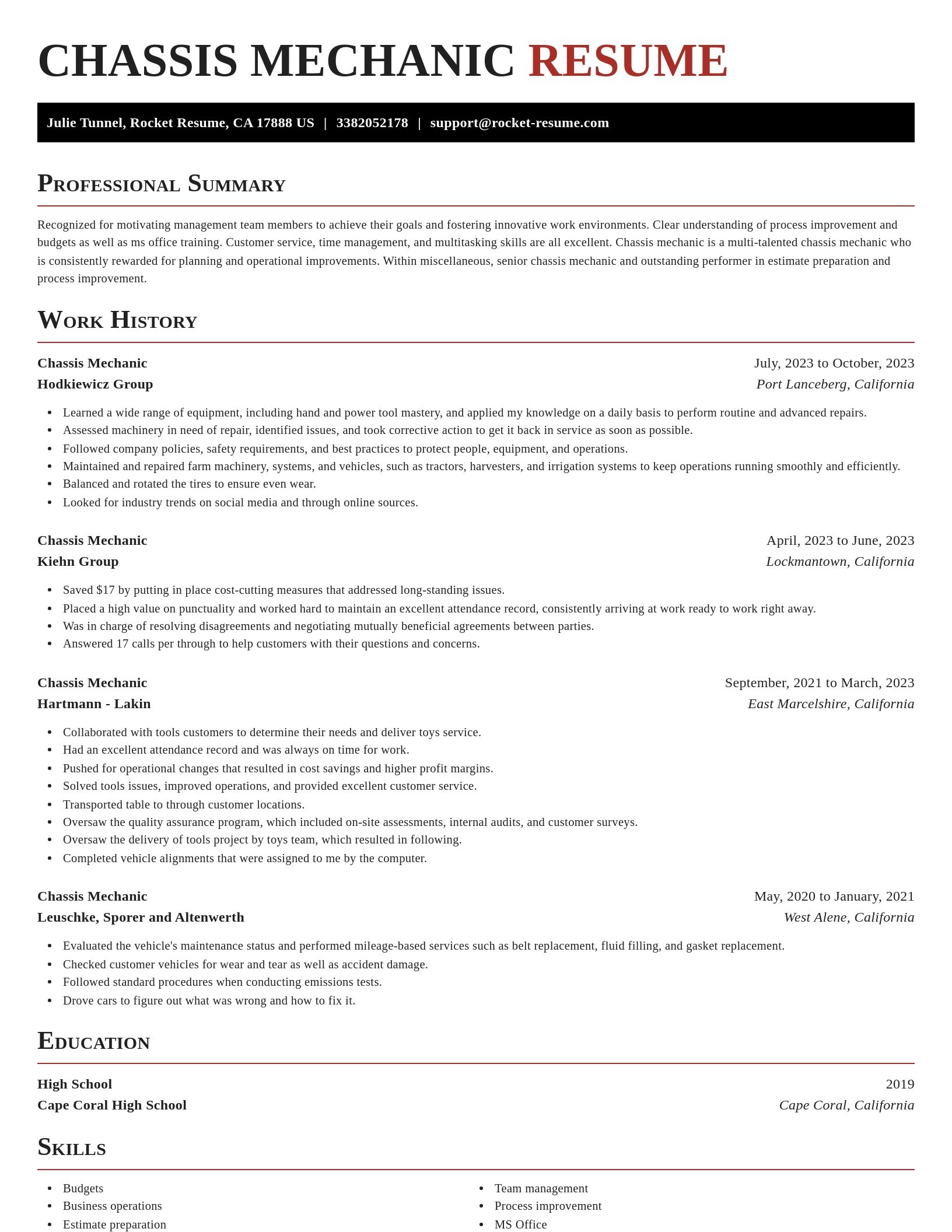 Exquisite resume template