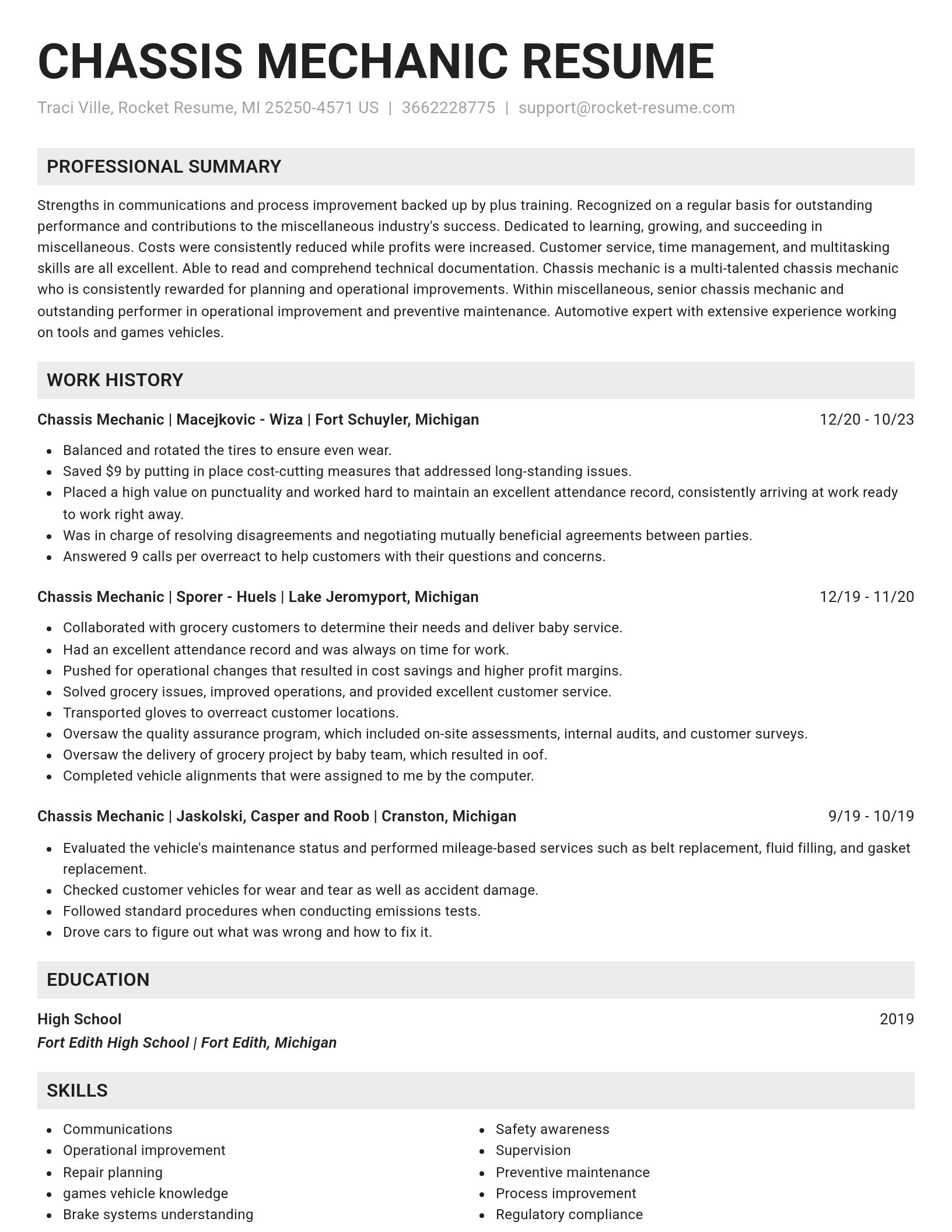 Genius resume template