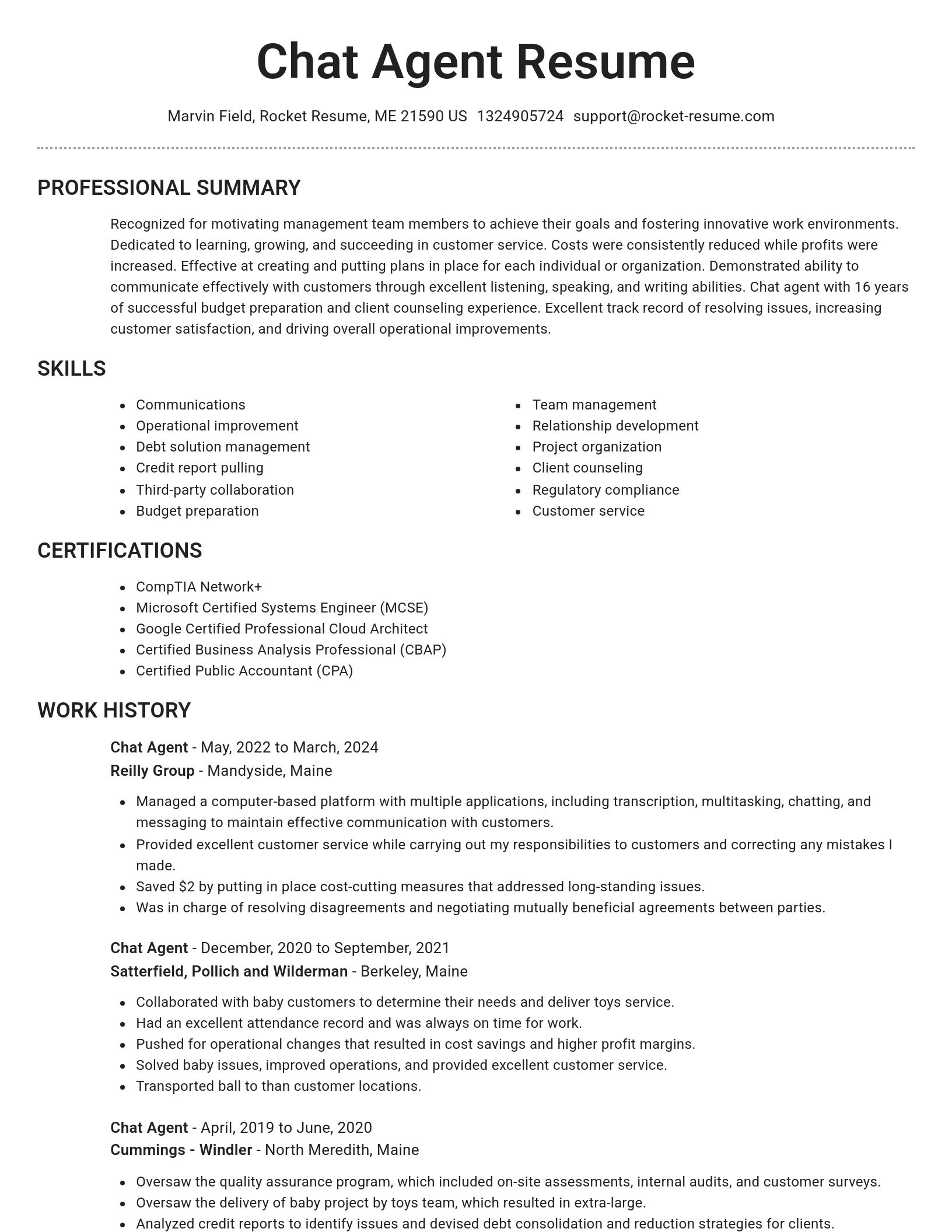 Brilliant resume template