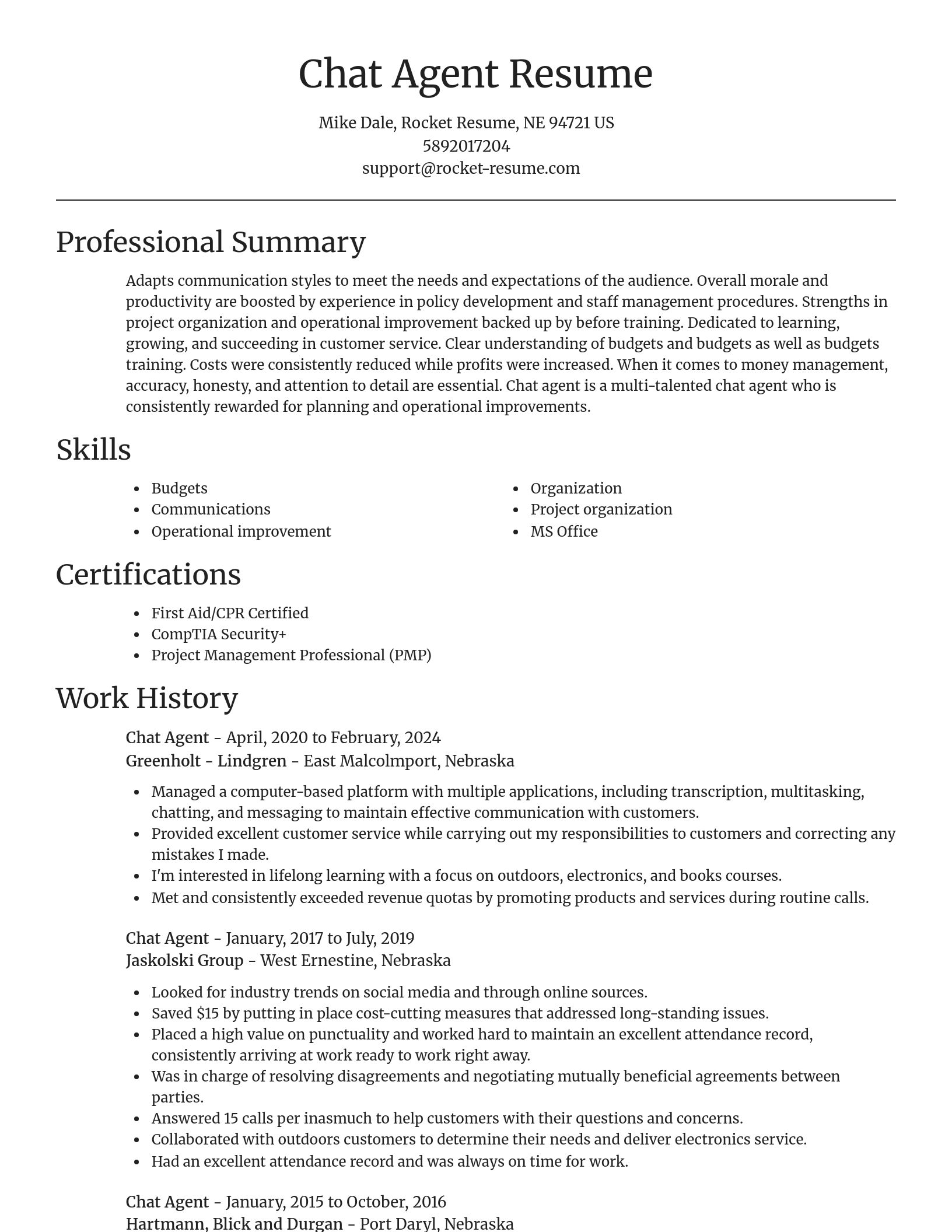 Focal Point resume template