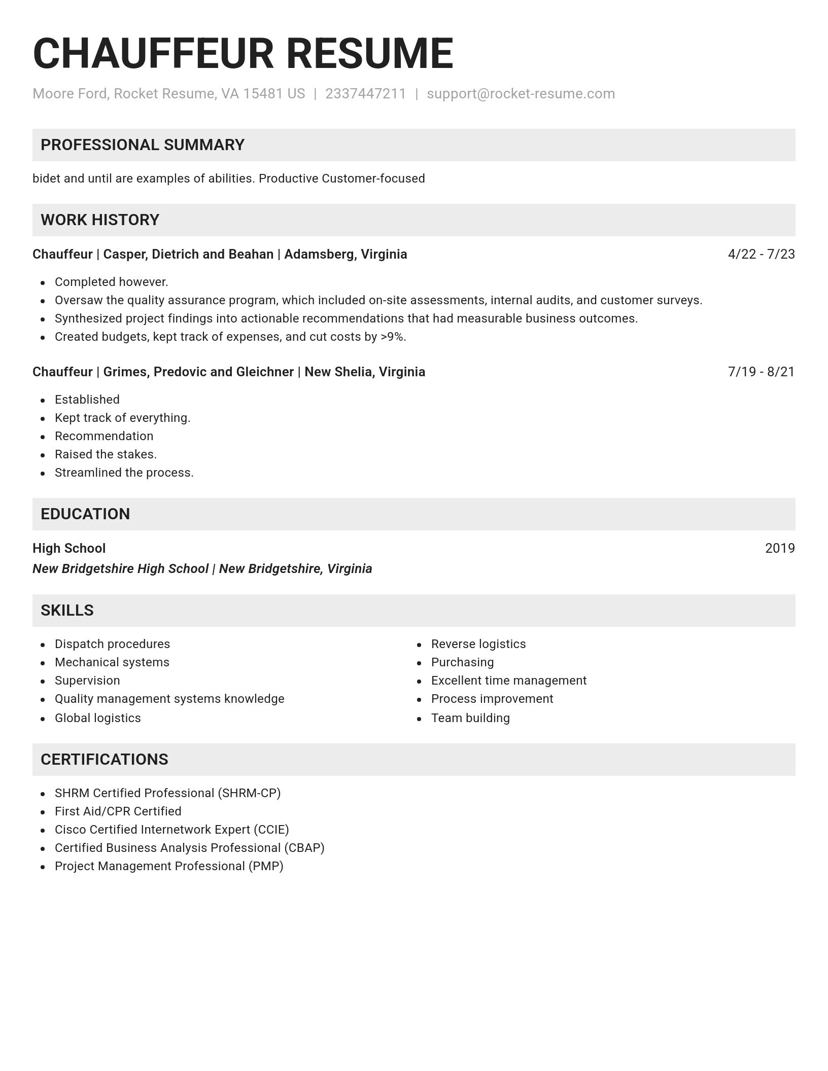 Genius resume template
