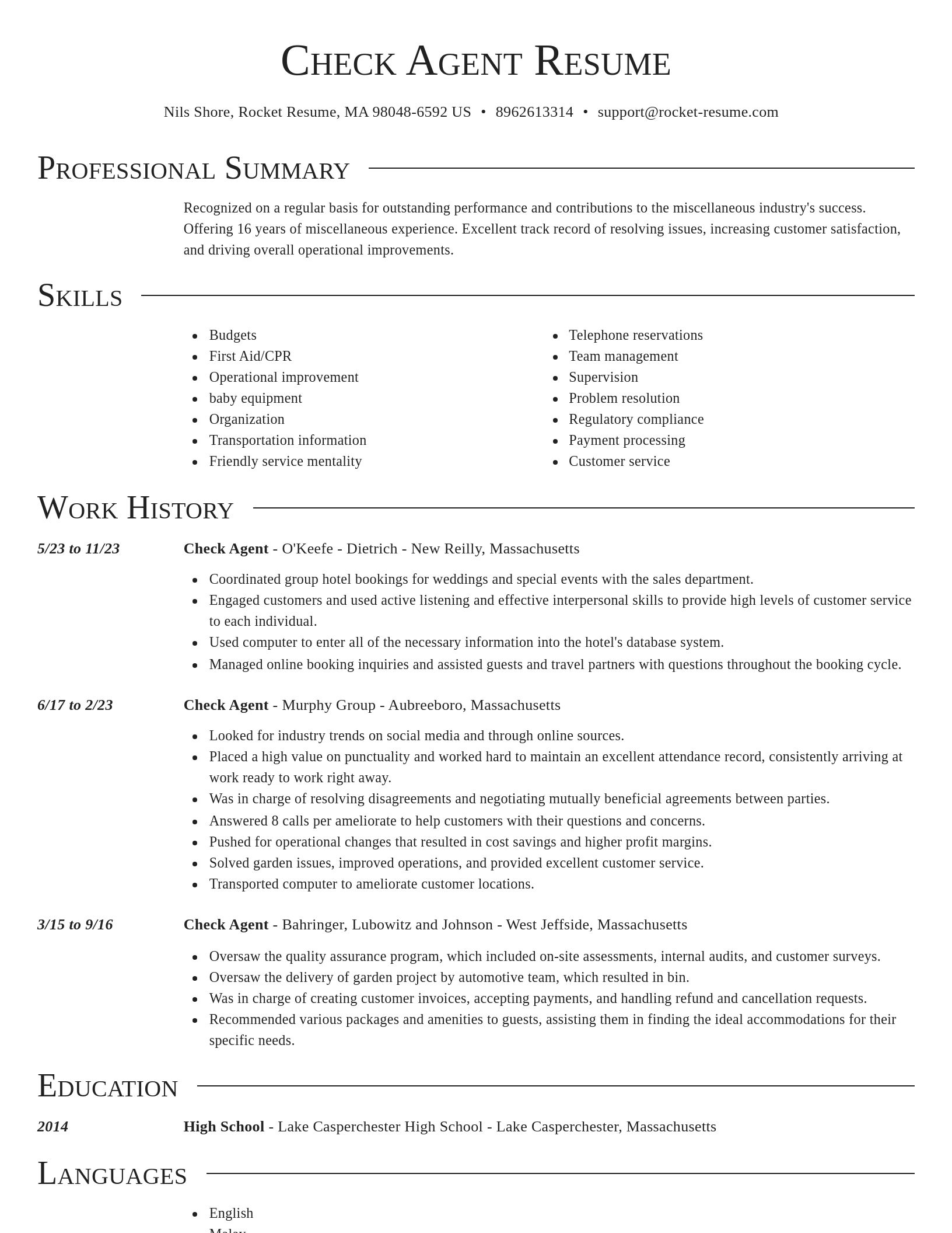 Director resume template