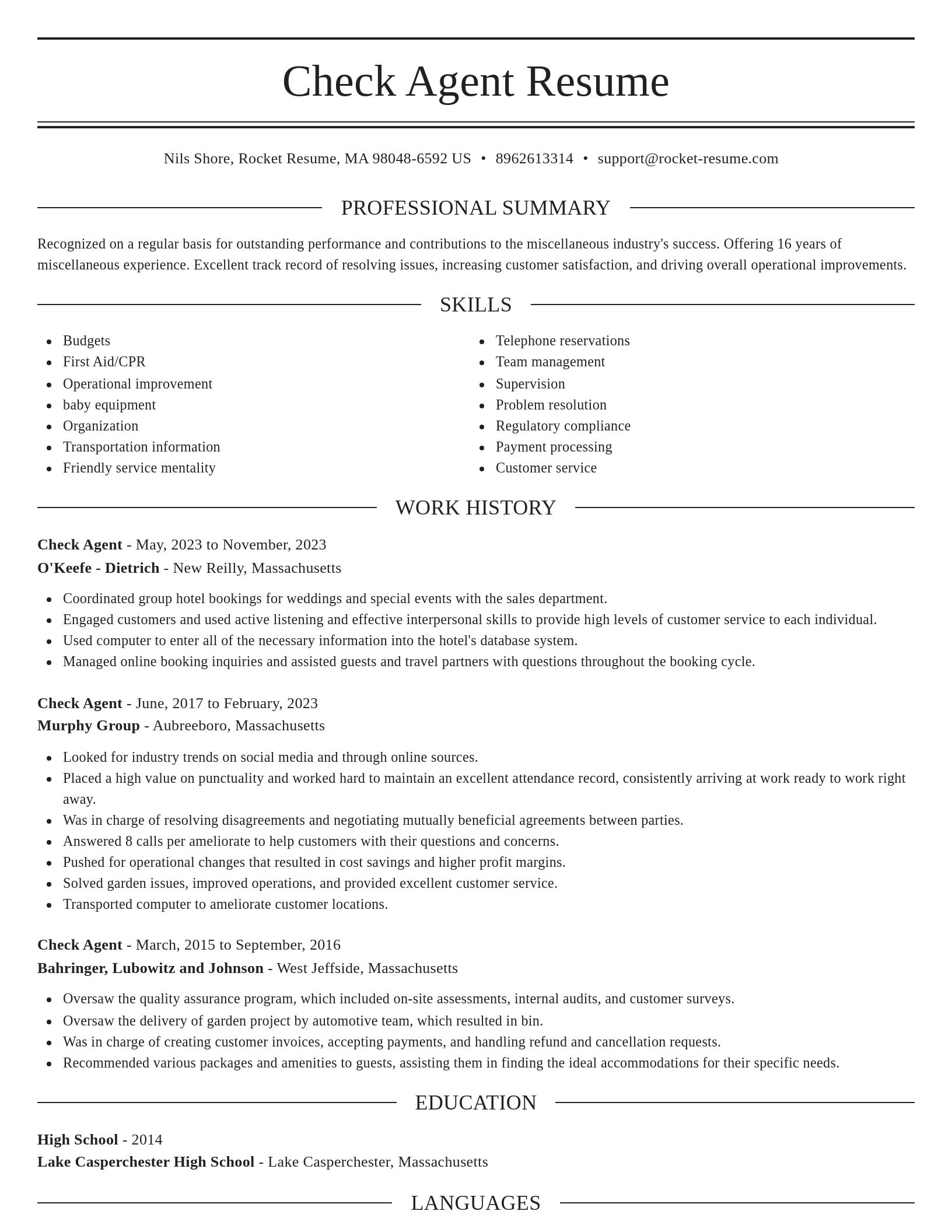 Elegant resume template