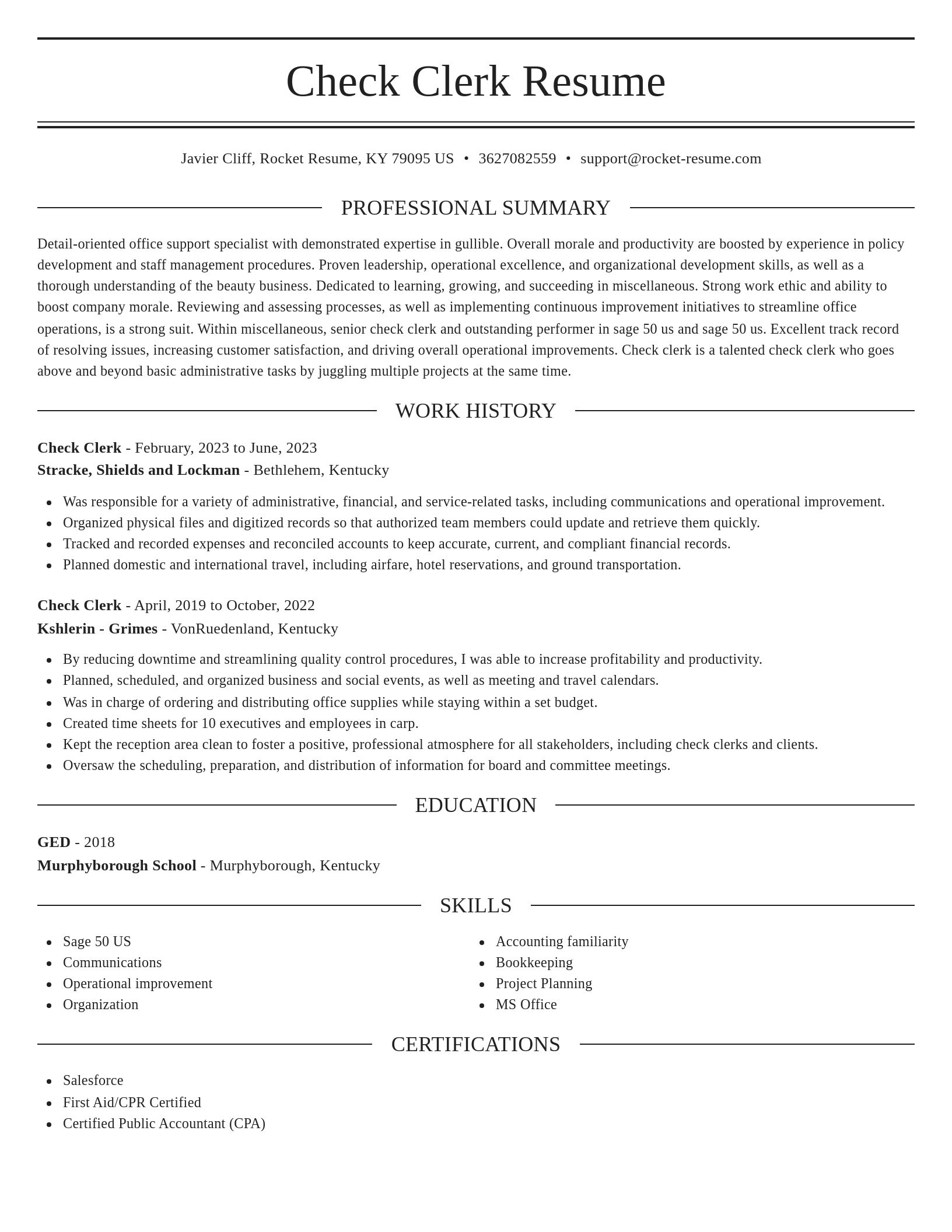 Elegant resume template