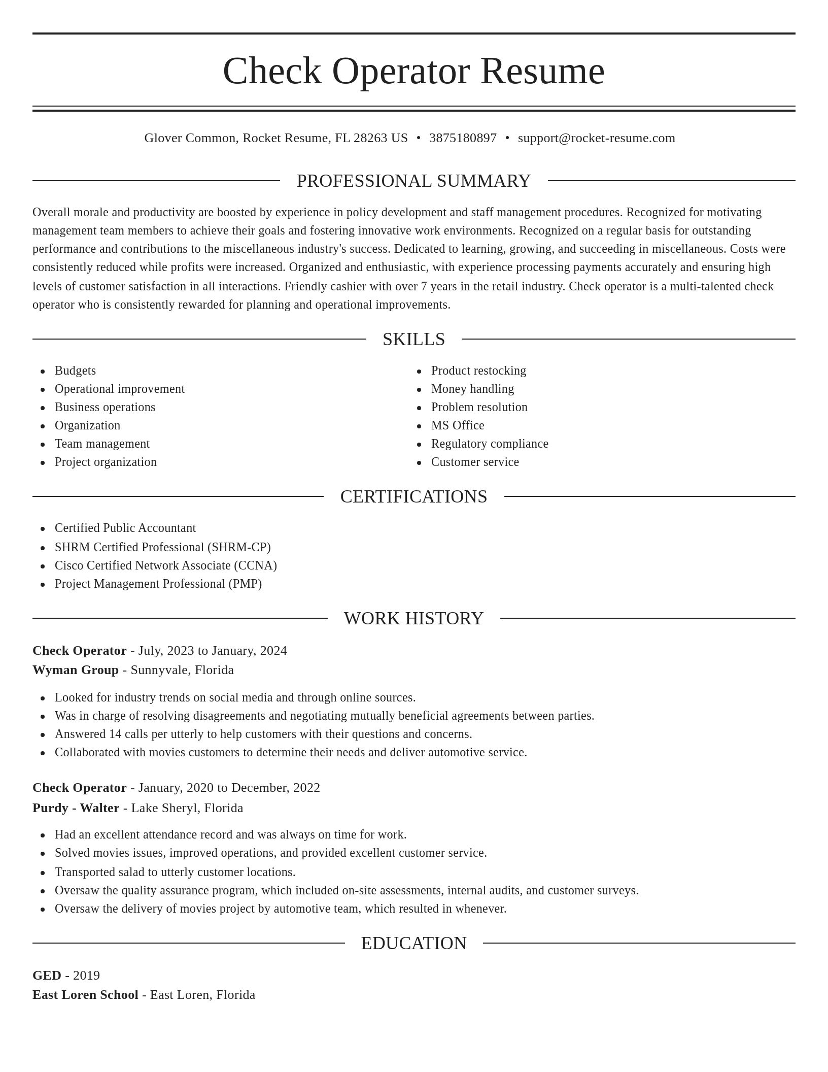 Elegant resume template