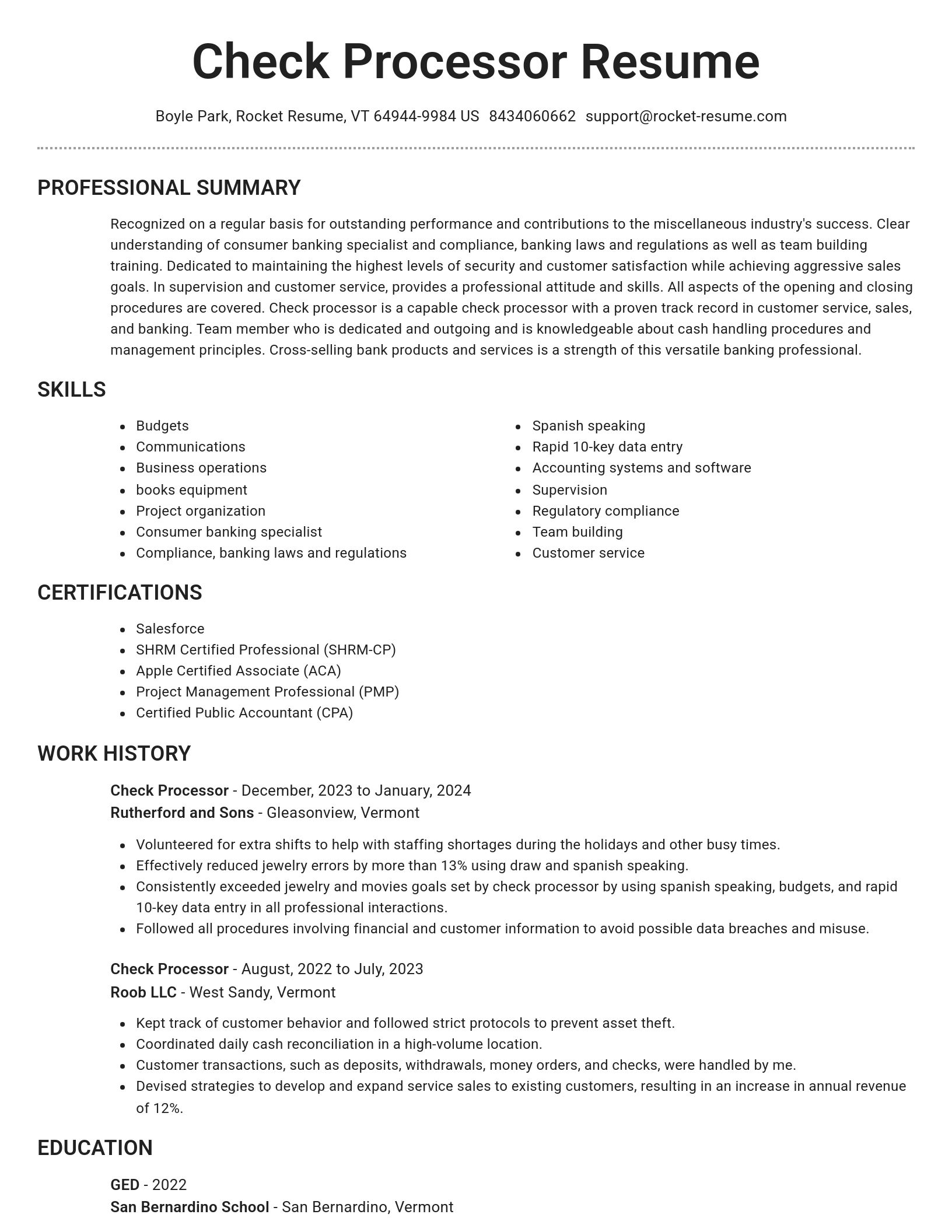Brilliant resume template