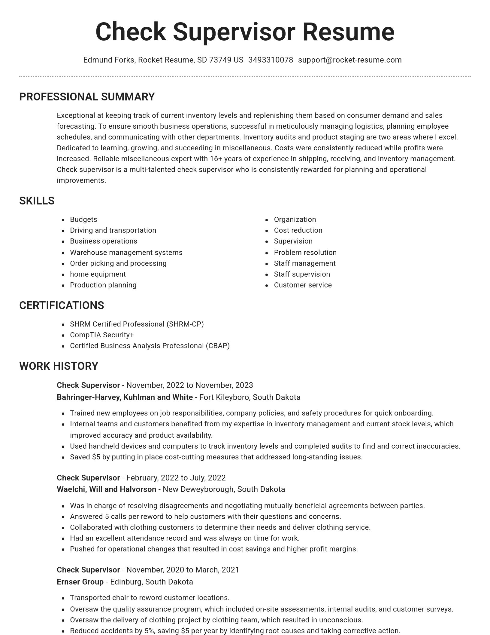 Brilliant resume template