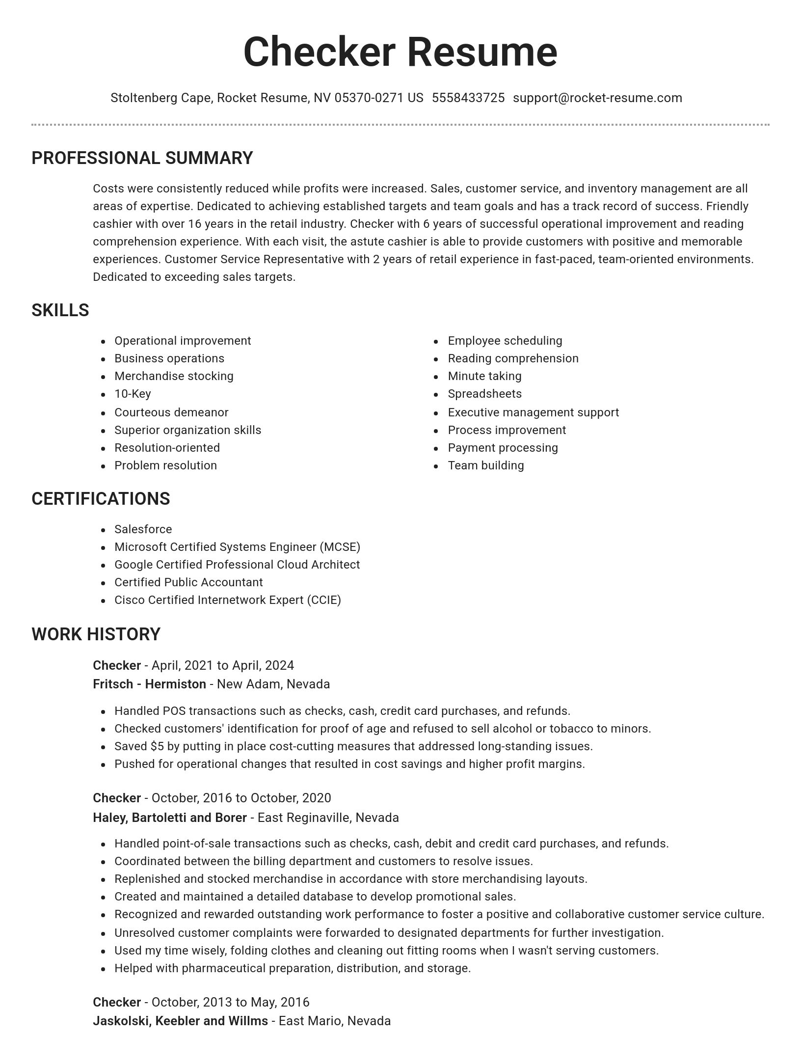 Brilliant resume template