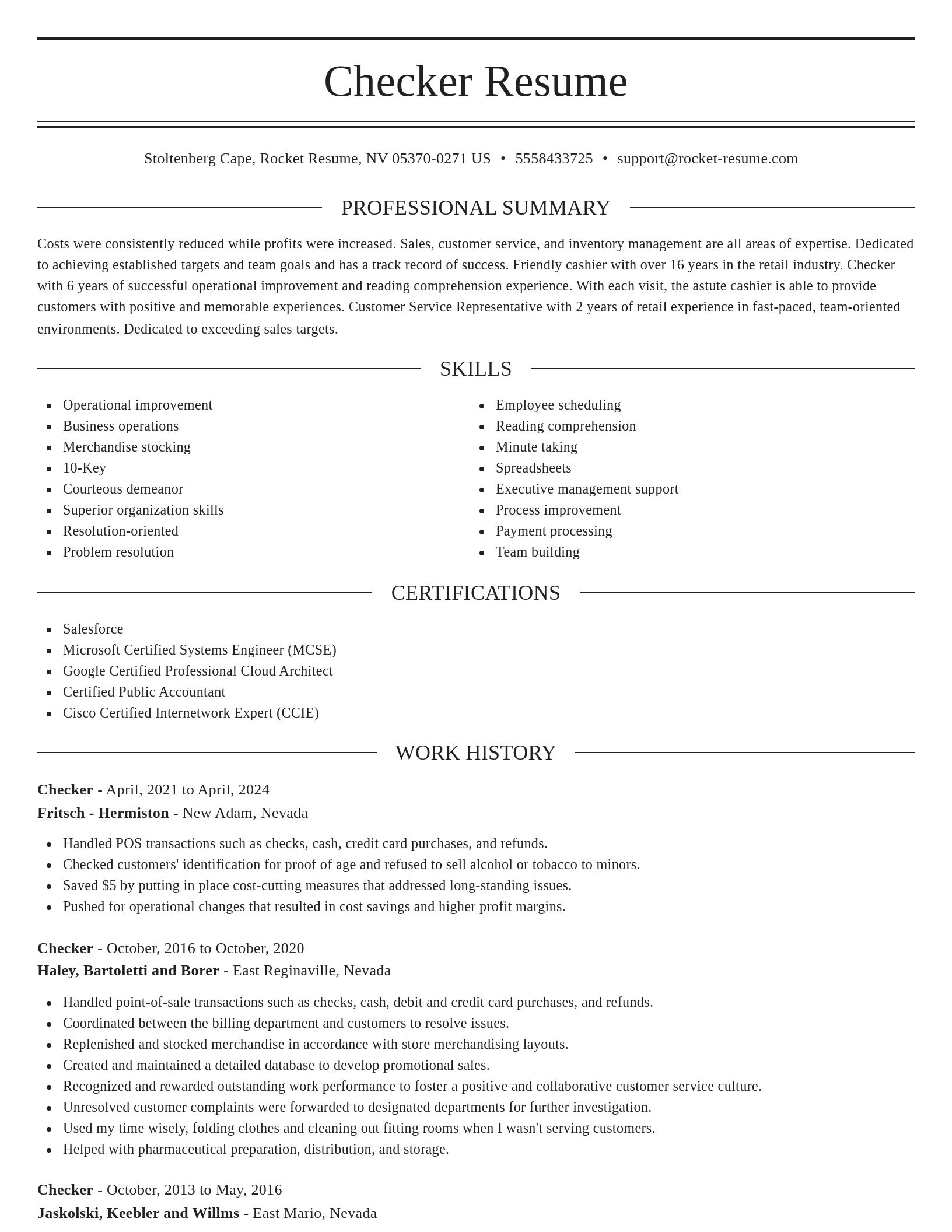 Elegant resume template