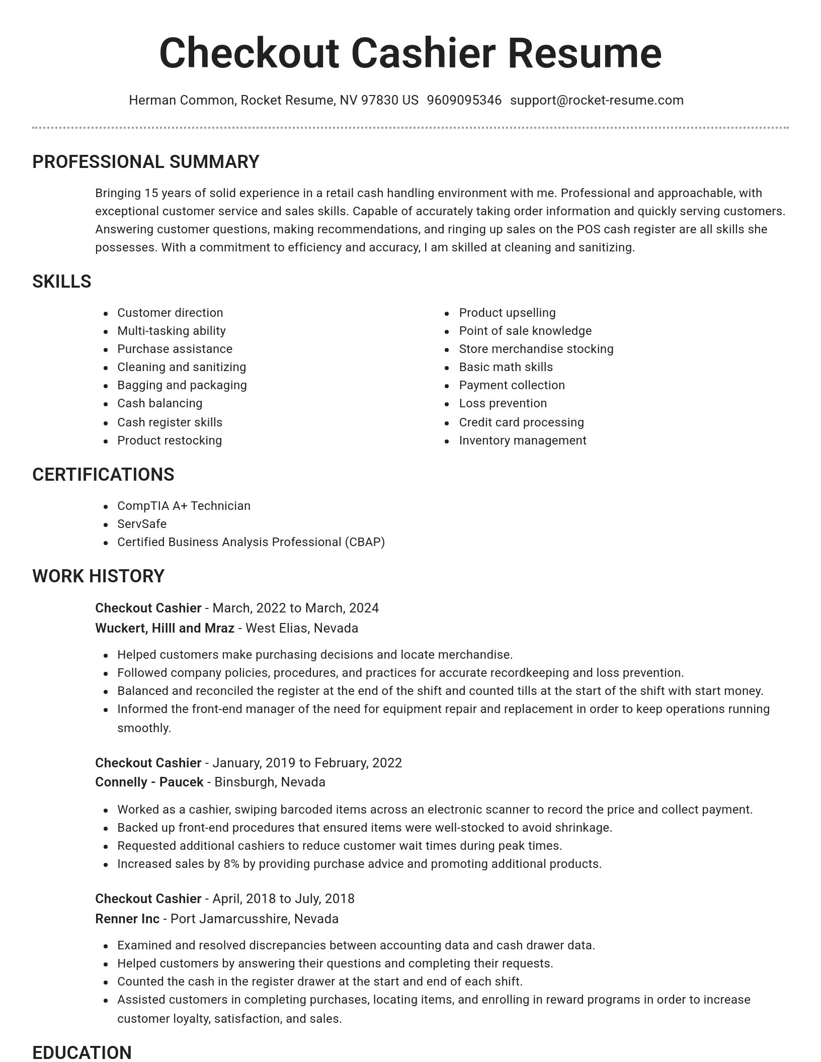 Brilliant resume template