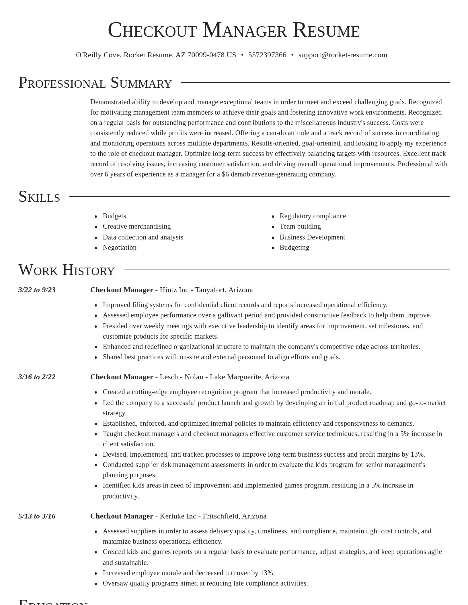 Director resume template