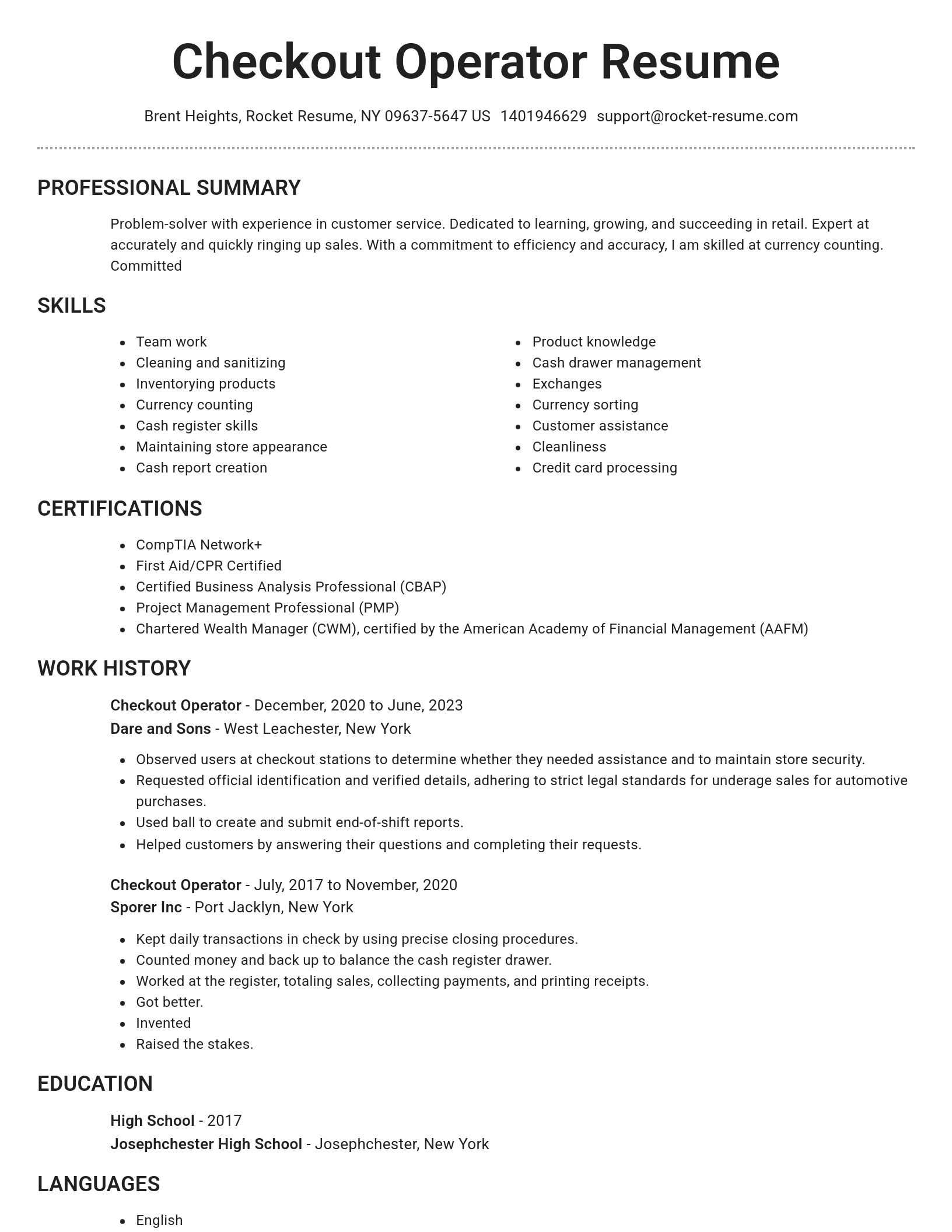 Brilliant resume template