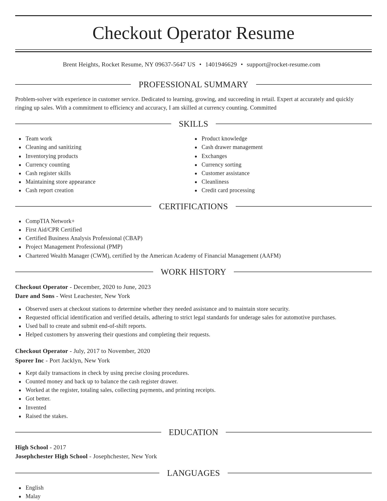Elegant resume template