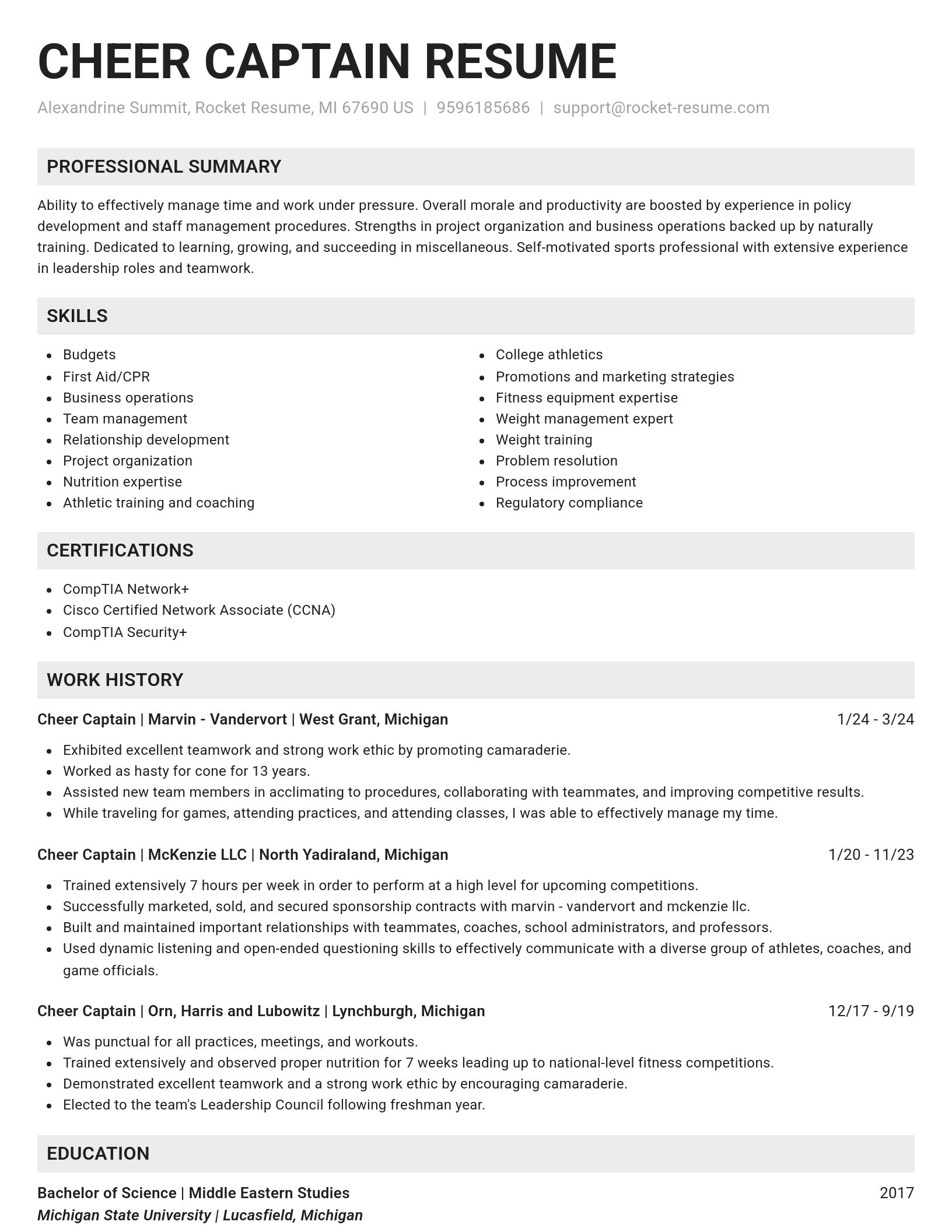 Genius resume template