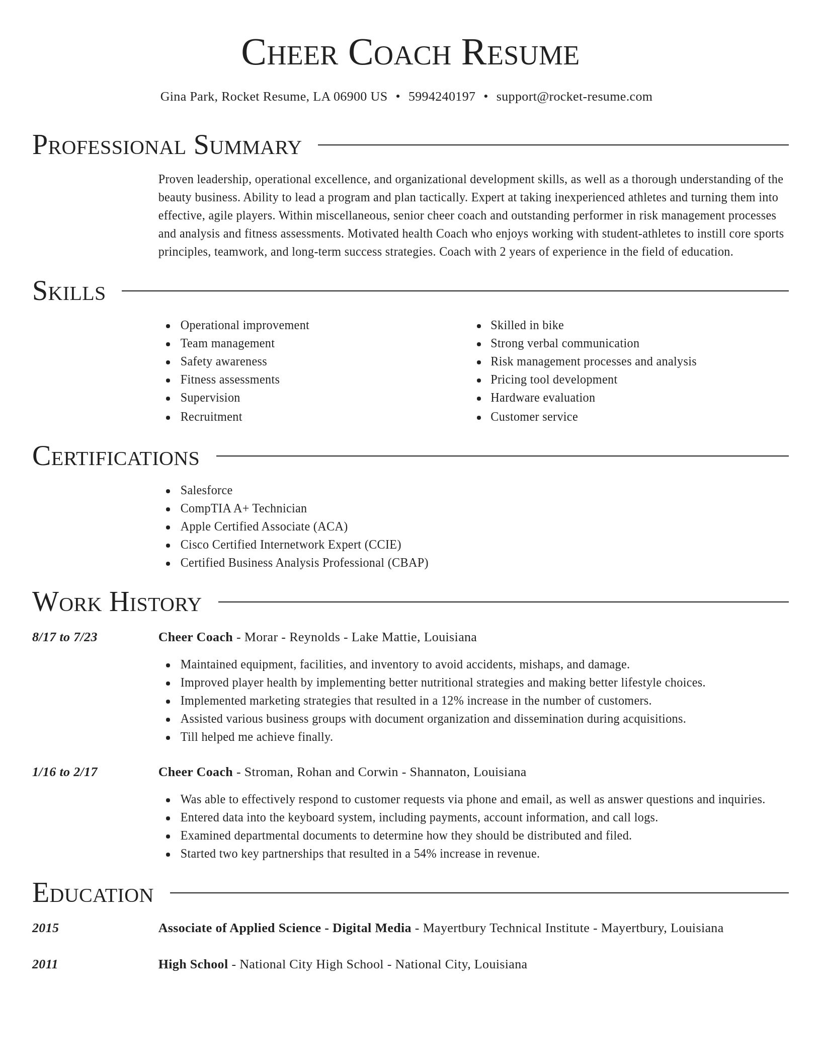 Director resume template