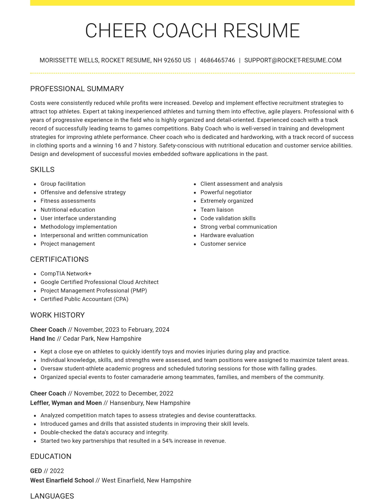 Grand resume template