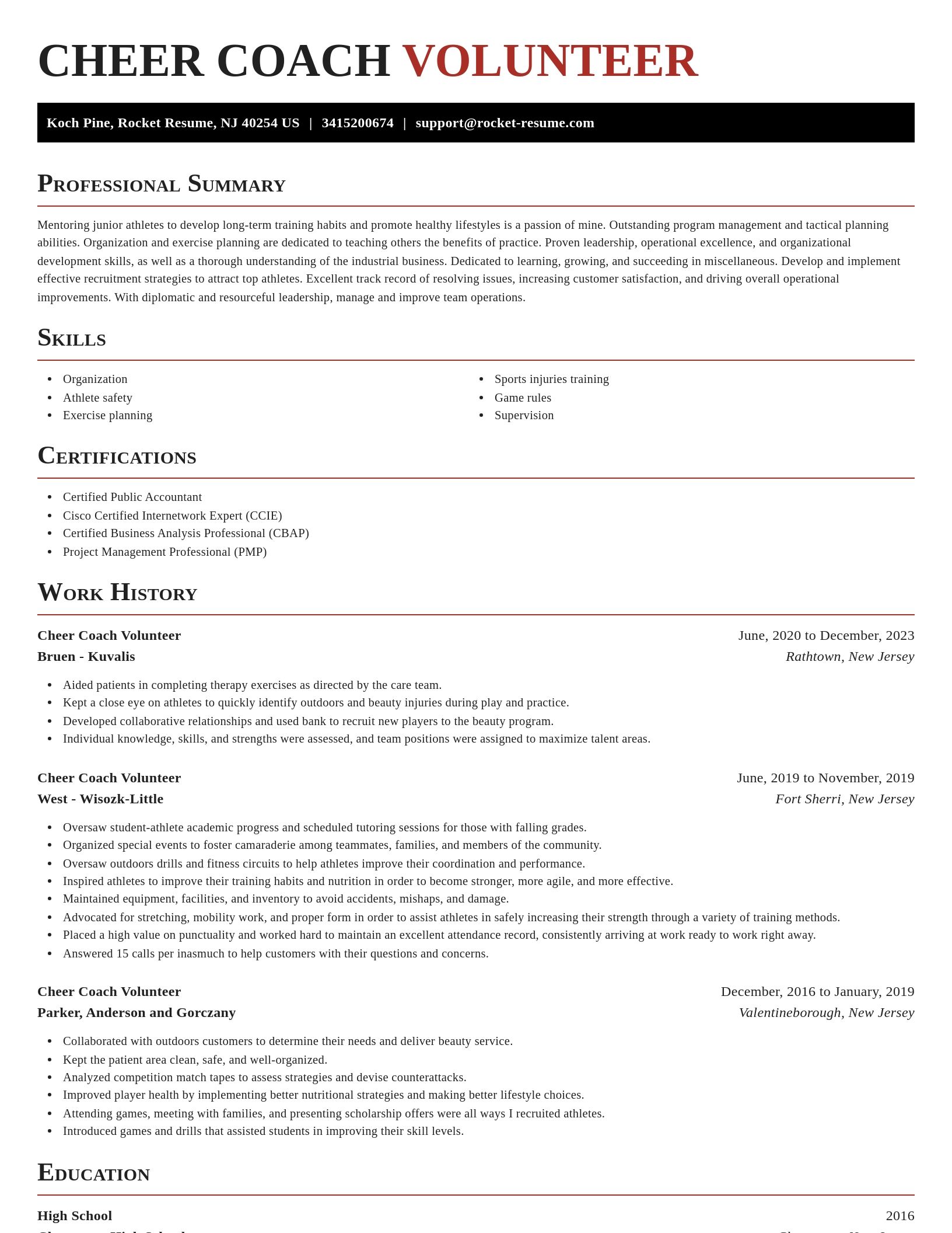 Exquisite resume template