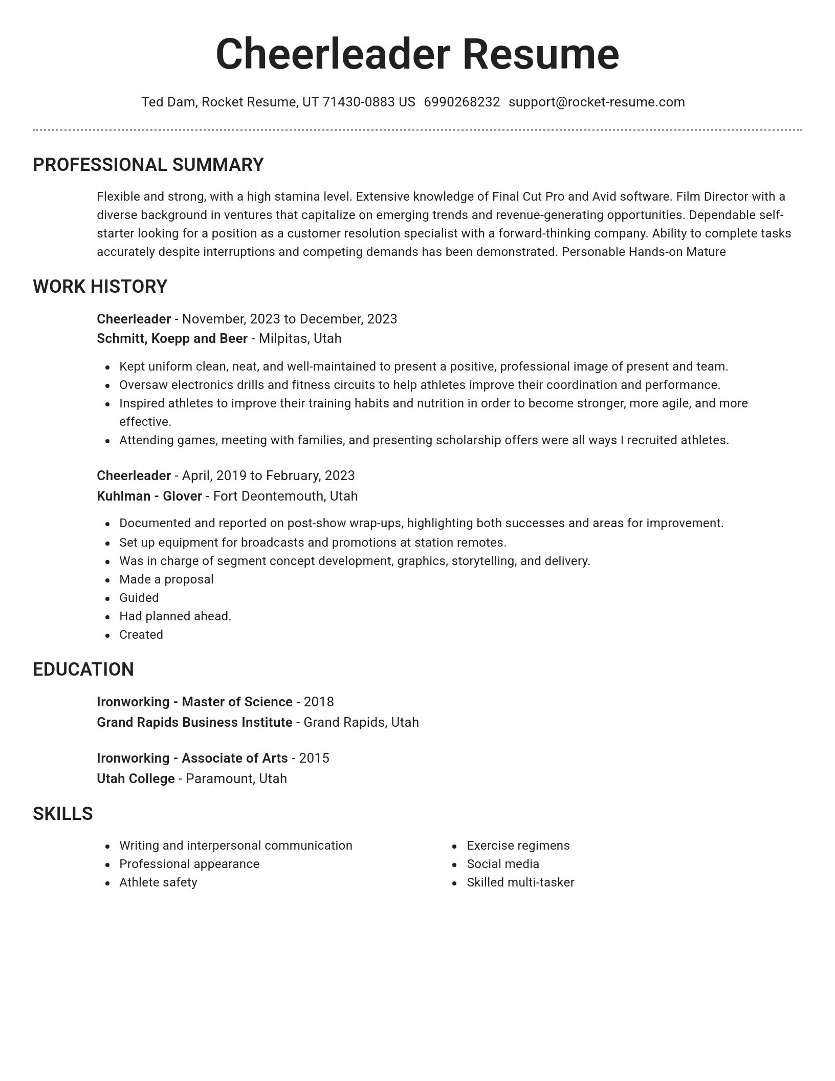 Brilliant resume template