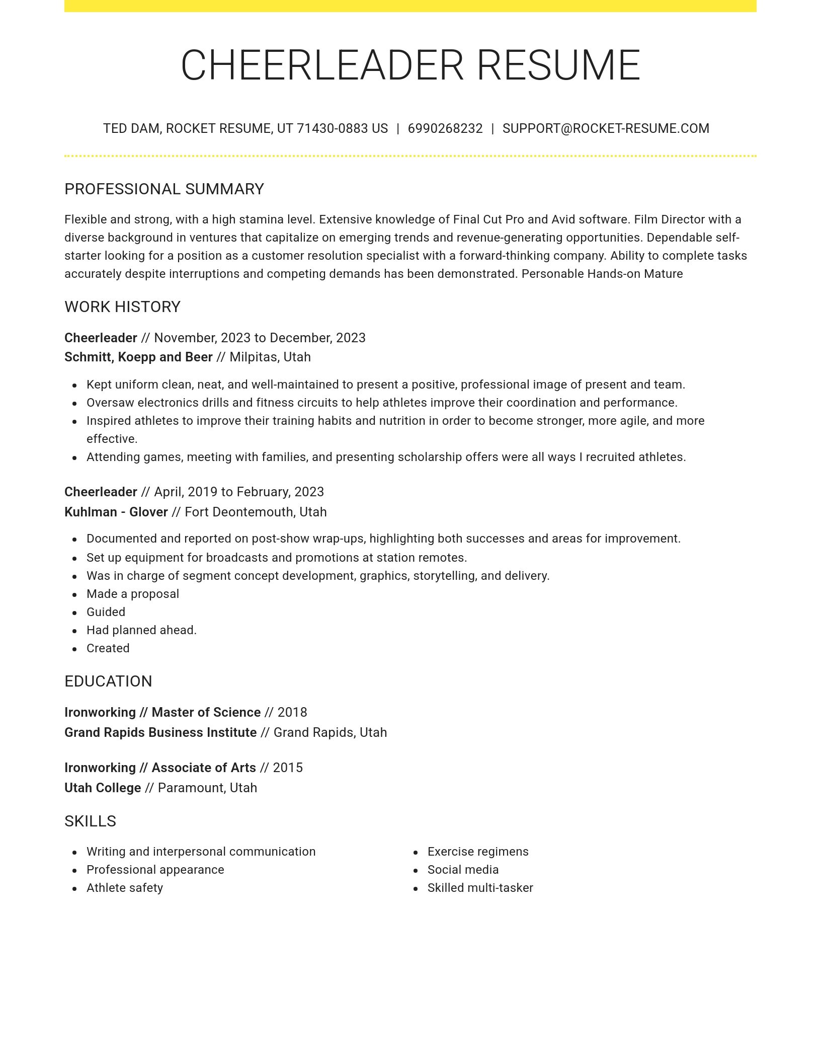 Grand resume template