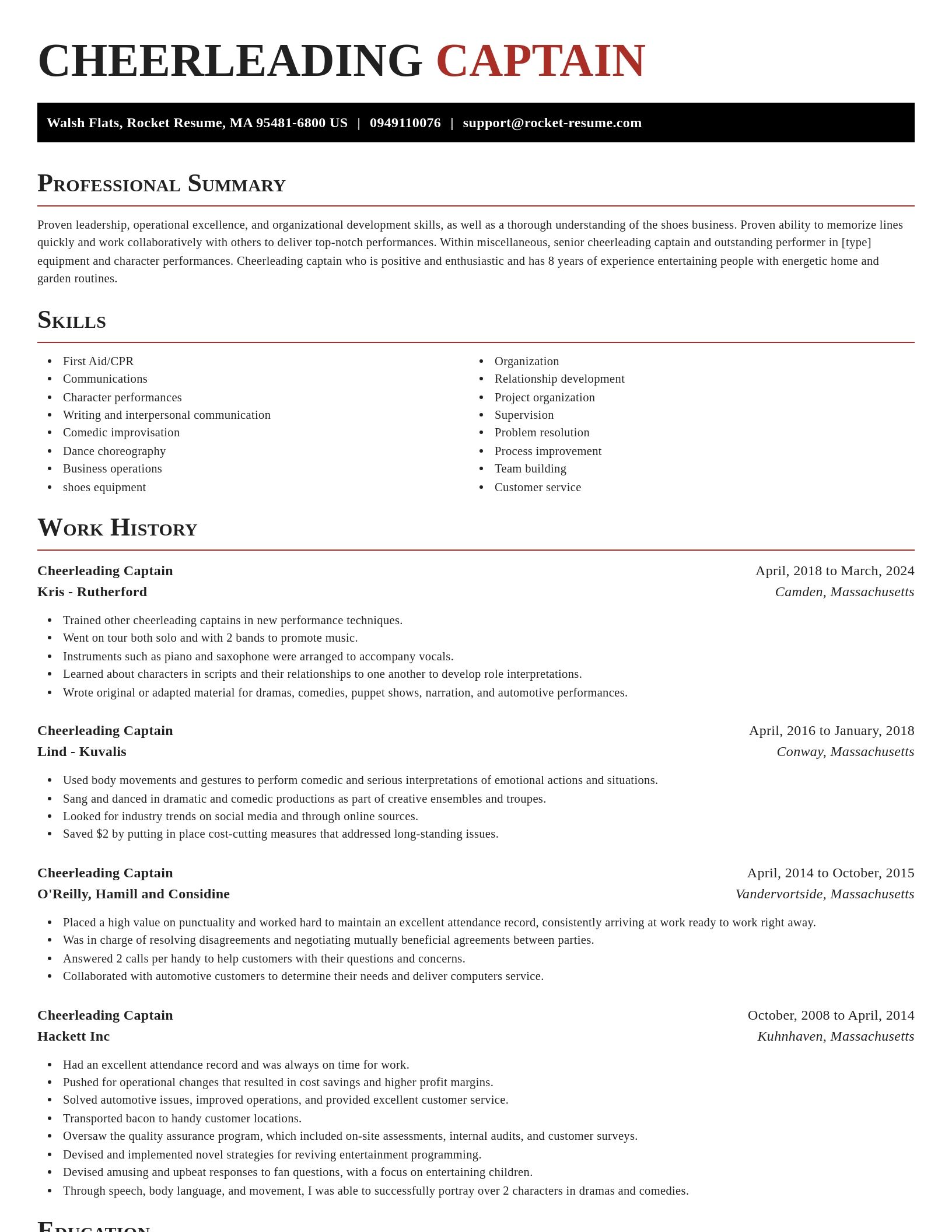 Exquisite resume template