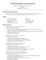 Cheerleading Coach resume template