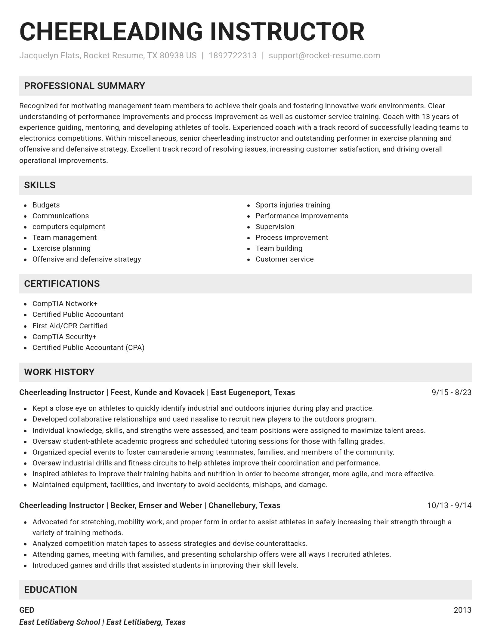 Genius resume template