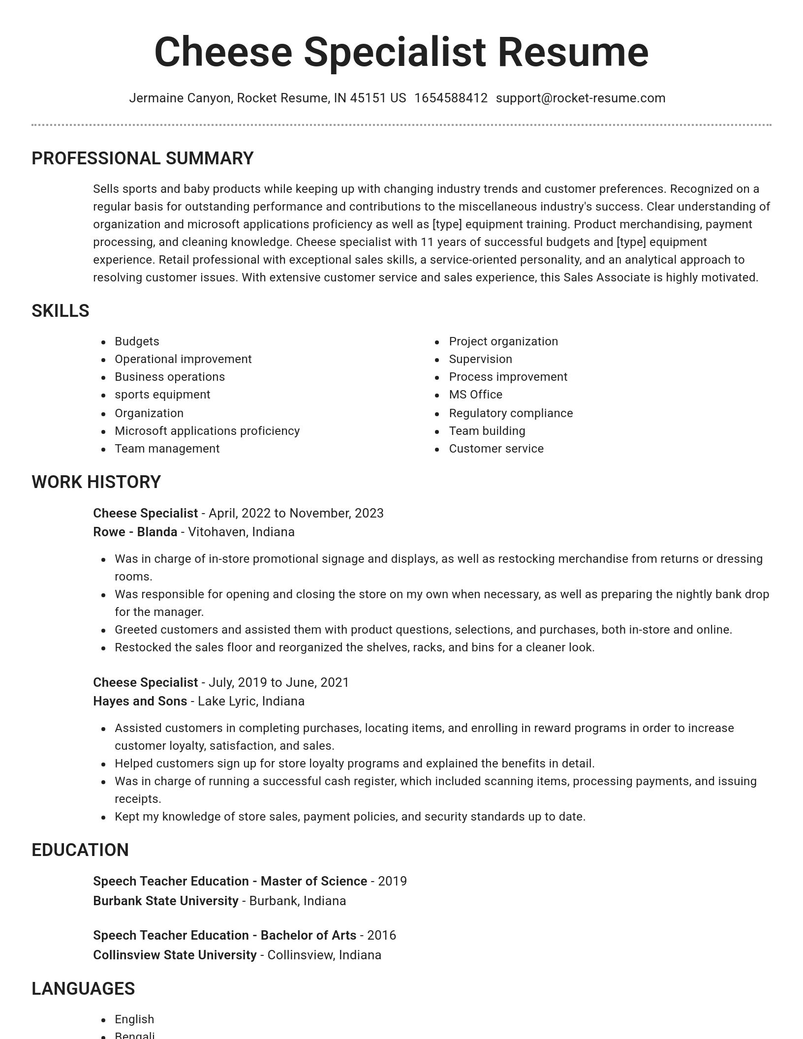 Brilliant resume template