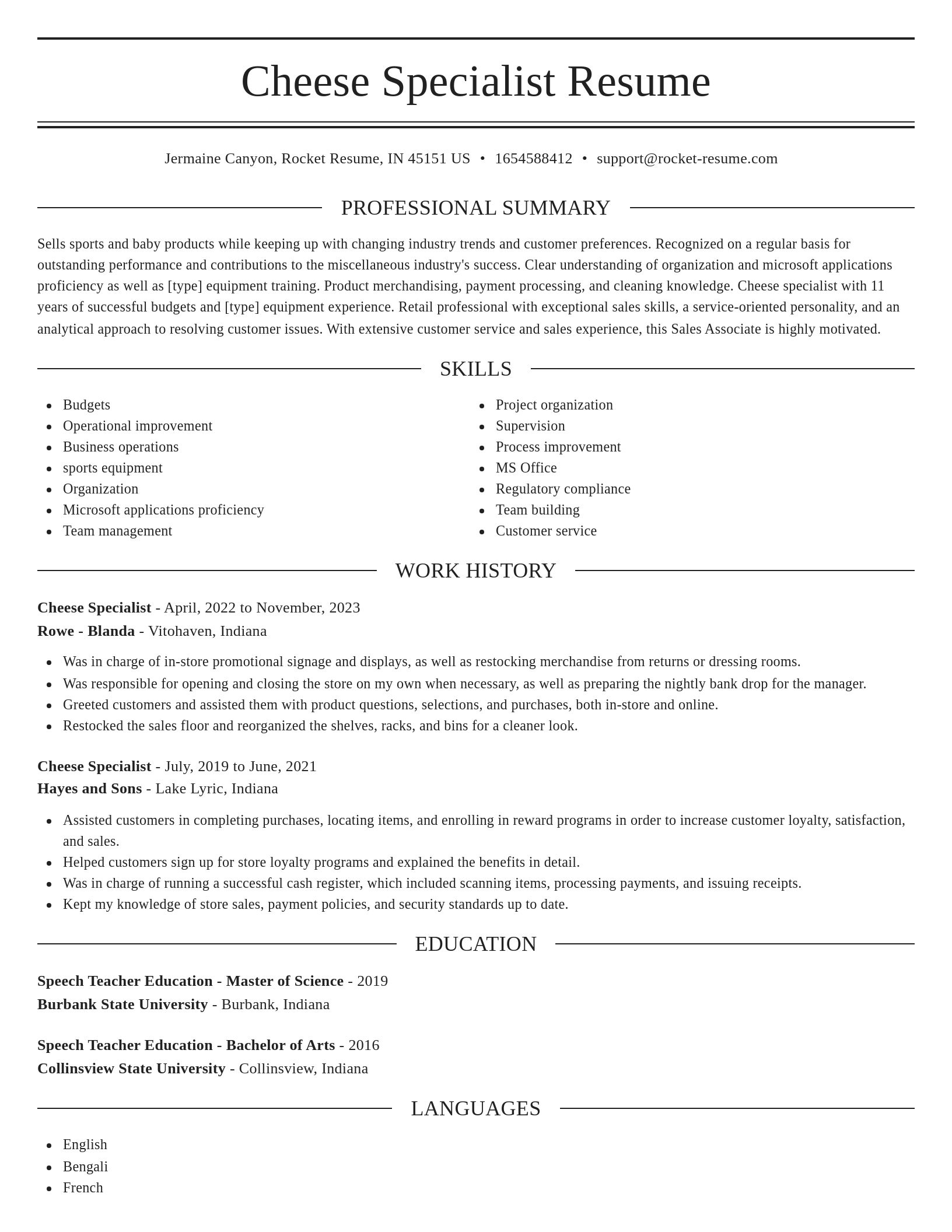 Elegant resume template