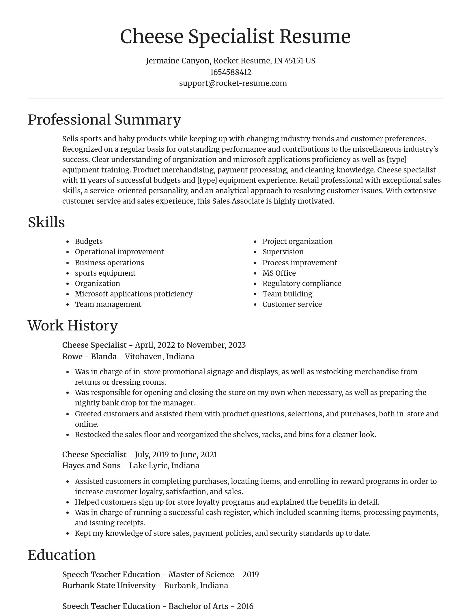 Focal Point resume template