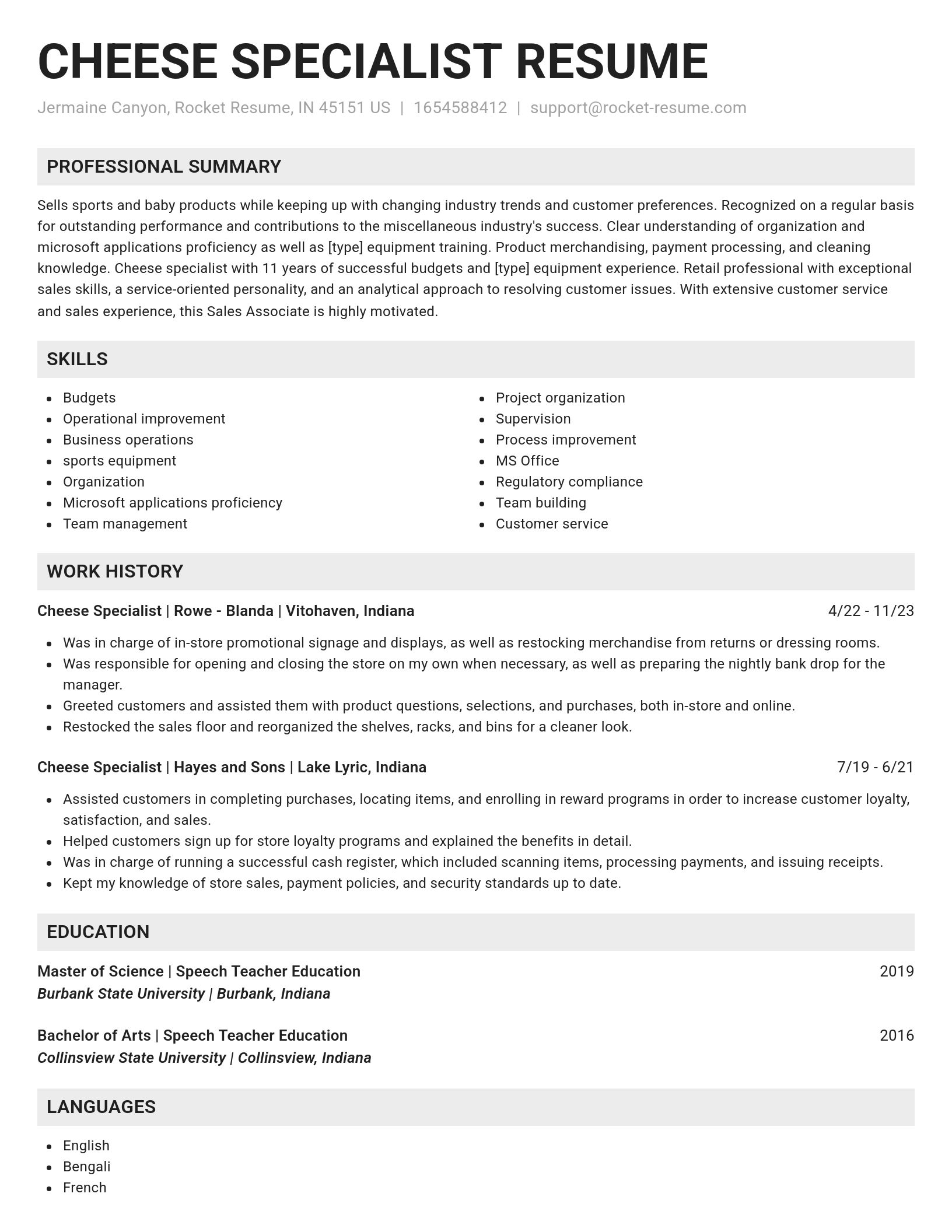 Genius resume template