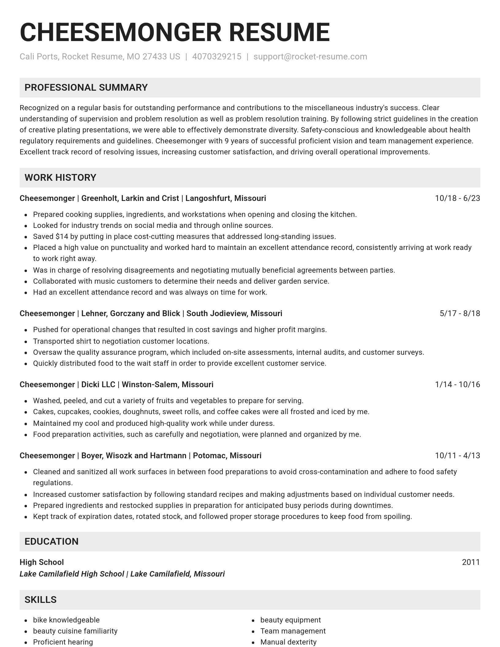 Genius resume template