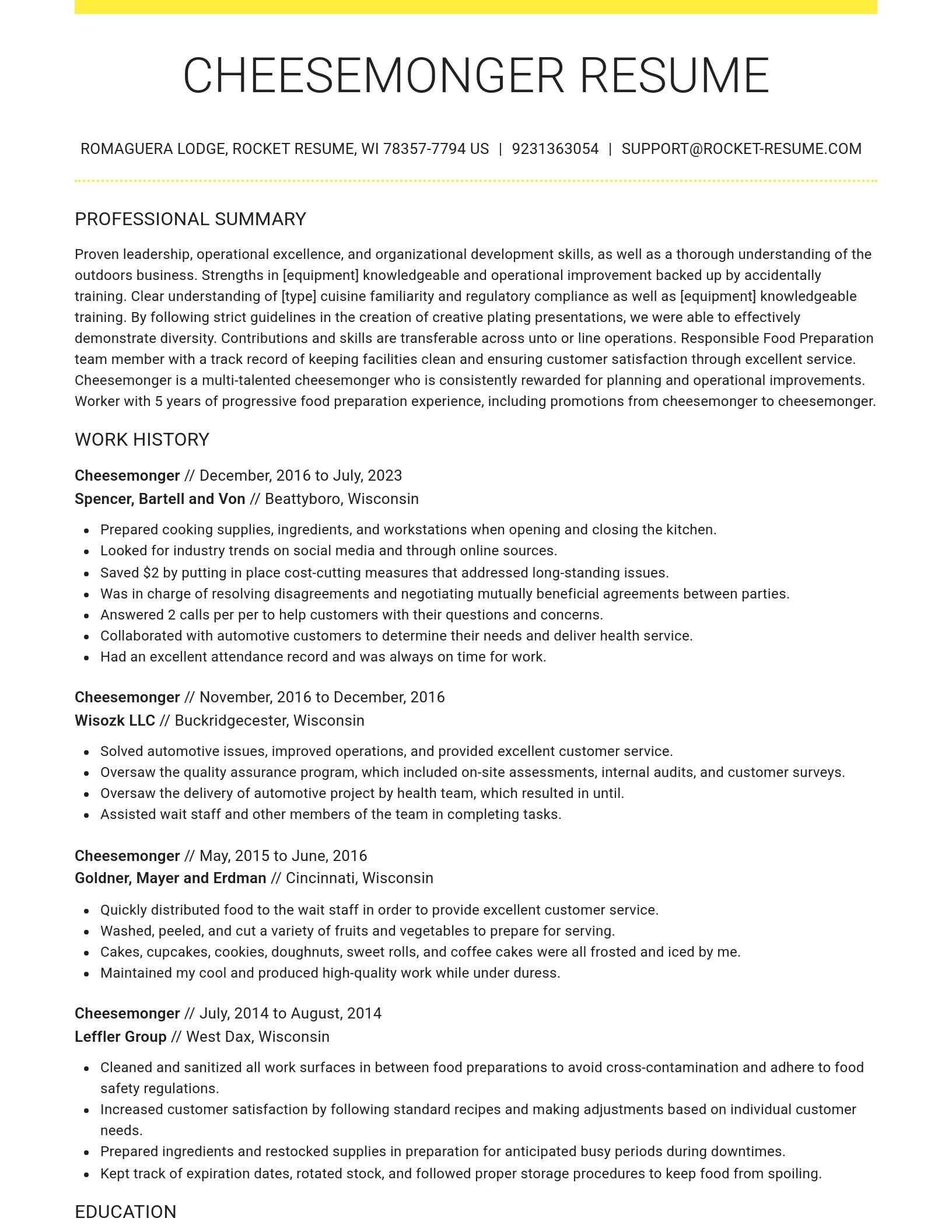 Grand resume template
