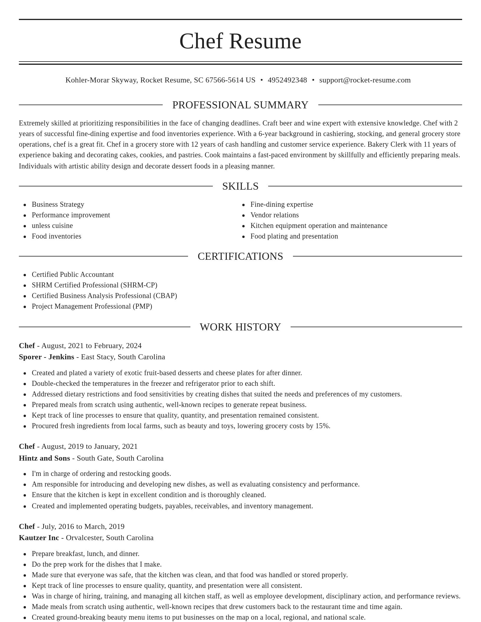 Elegant resume template