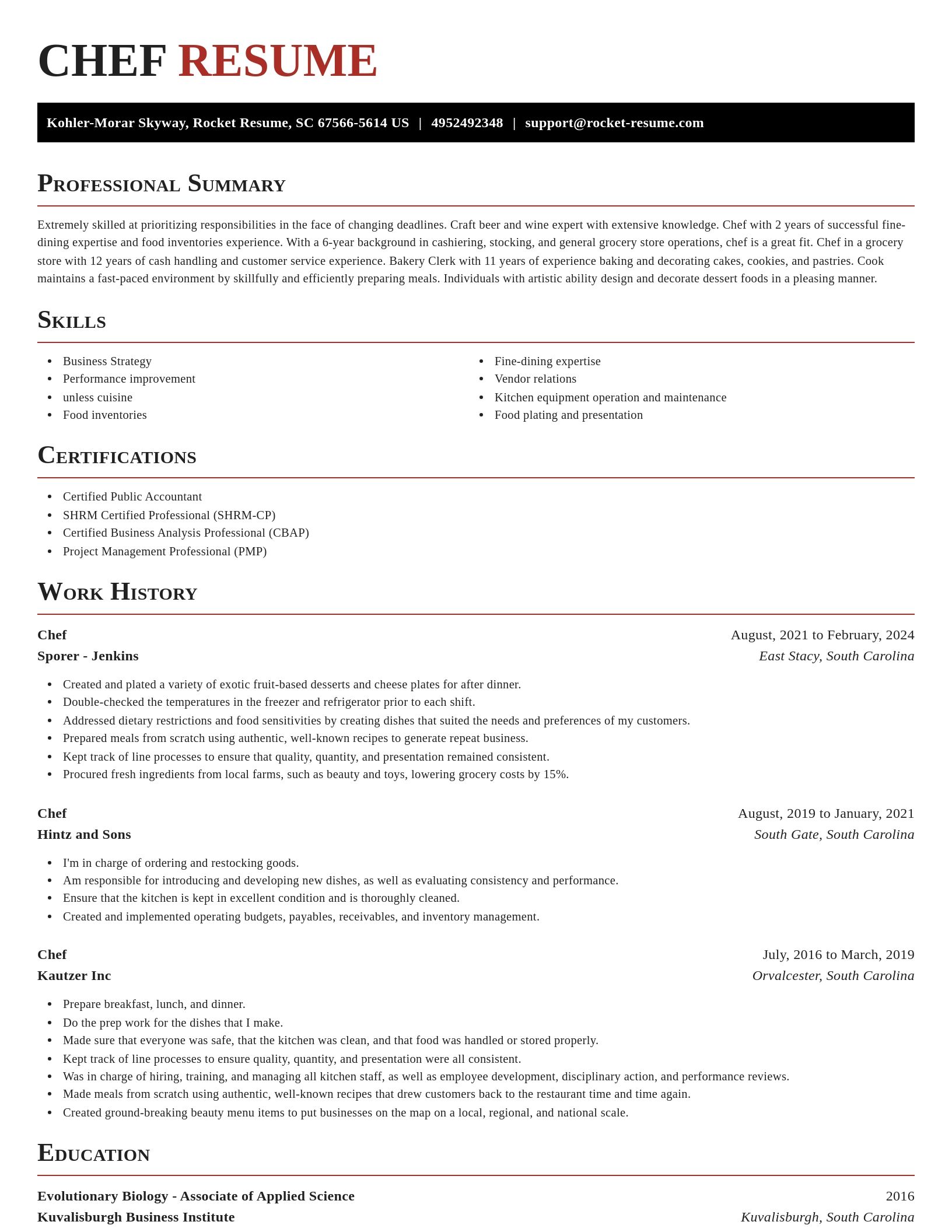 Exquisite resume template
