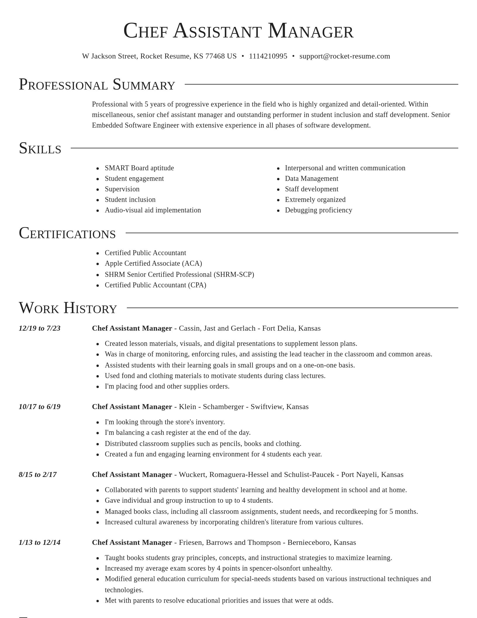 Director resume template