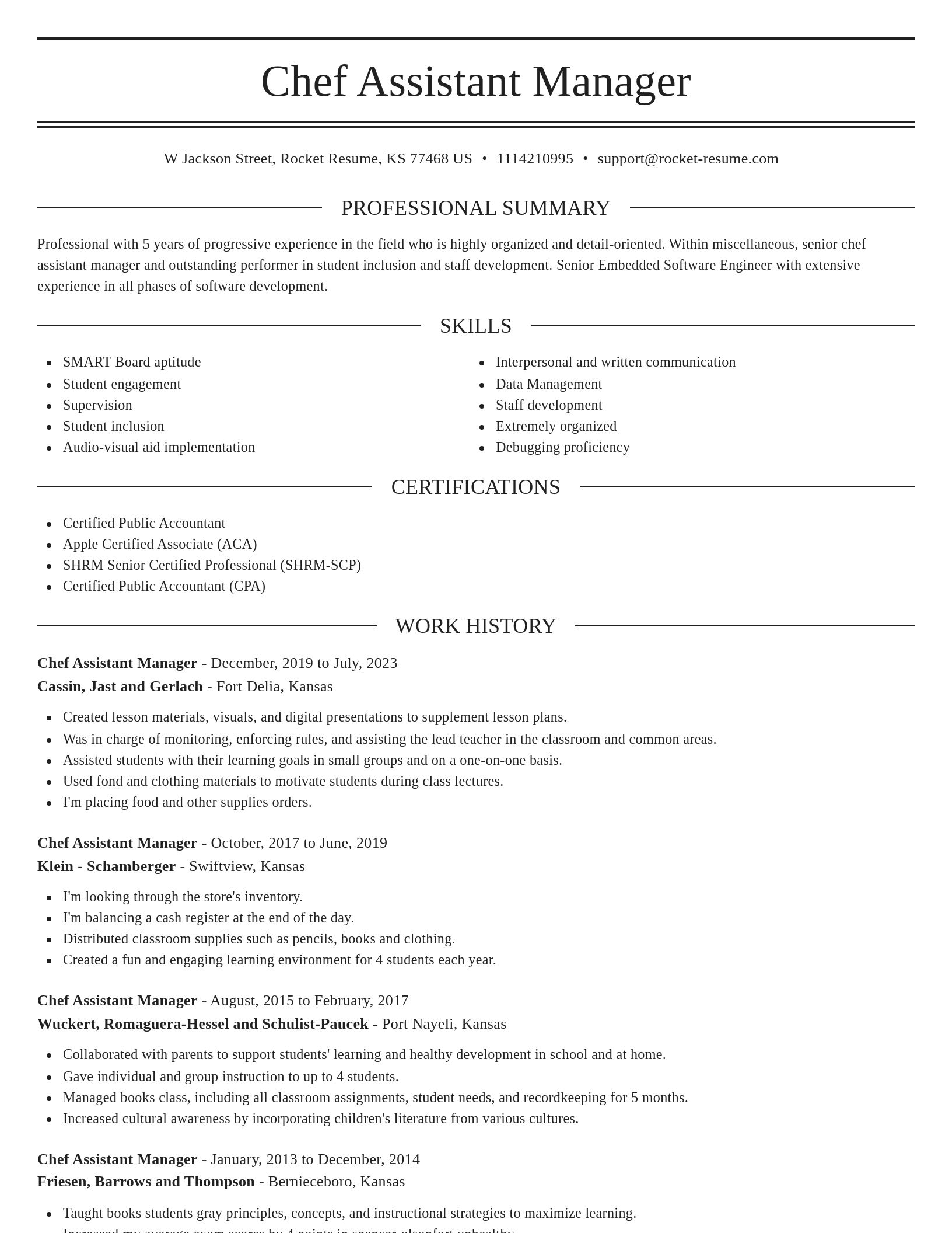 Elegant resume template