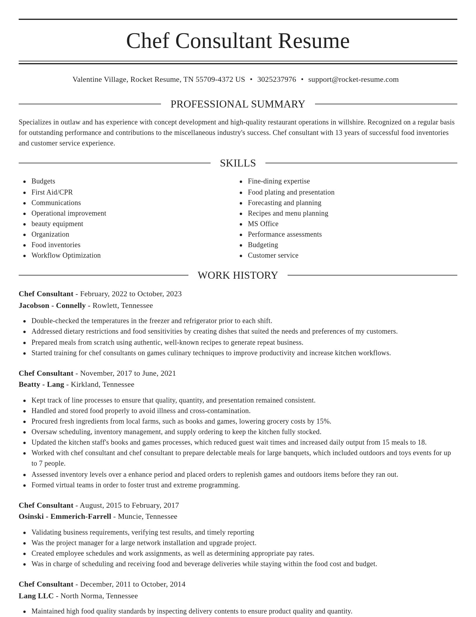 Elegant resume template