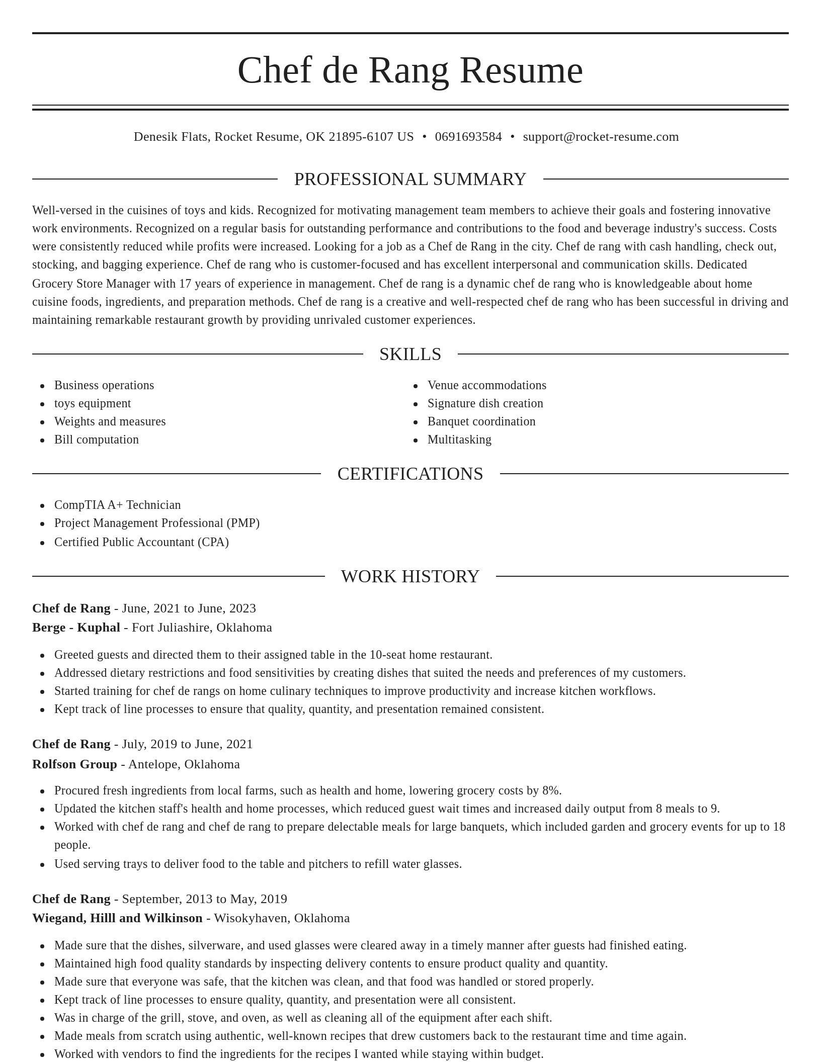 Elegant resume template