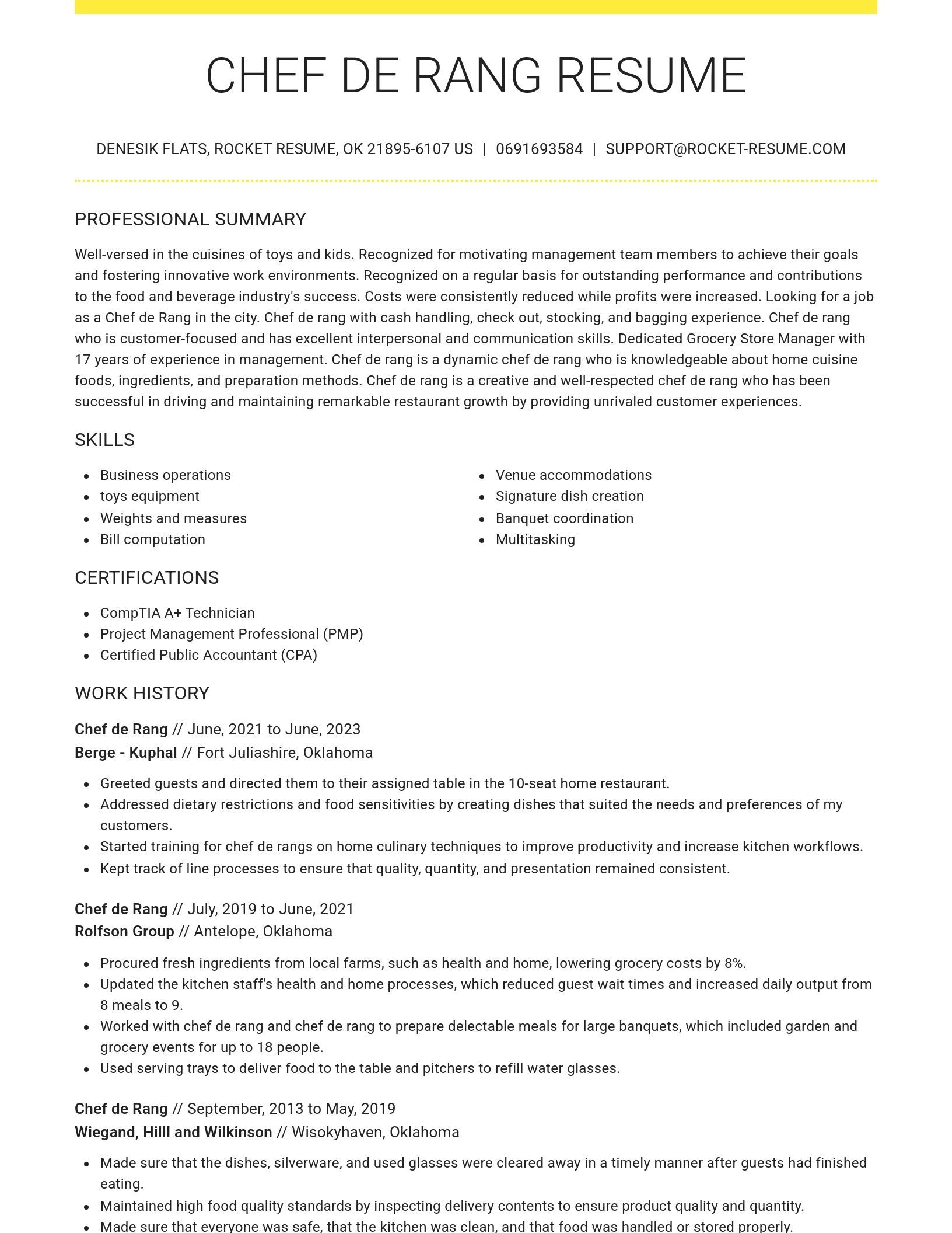 Grand resume template