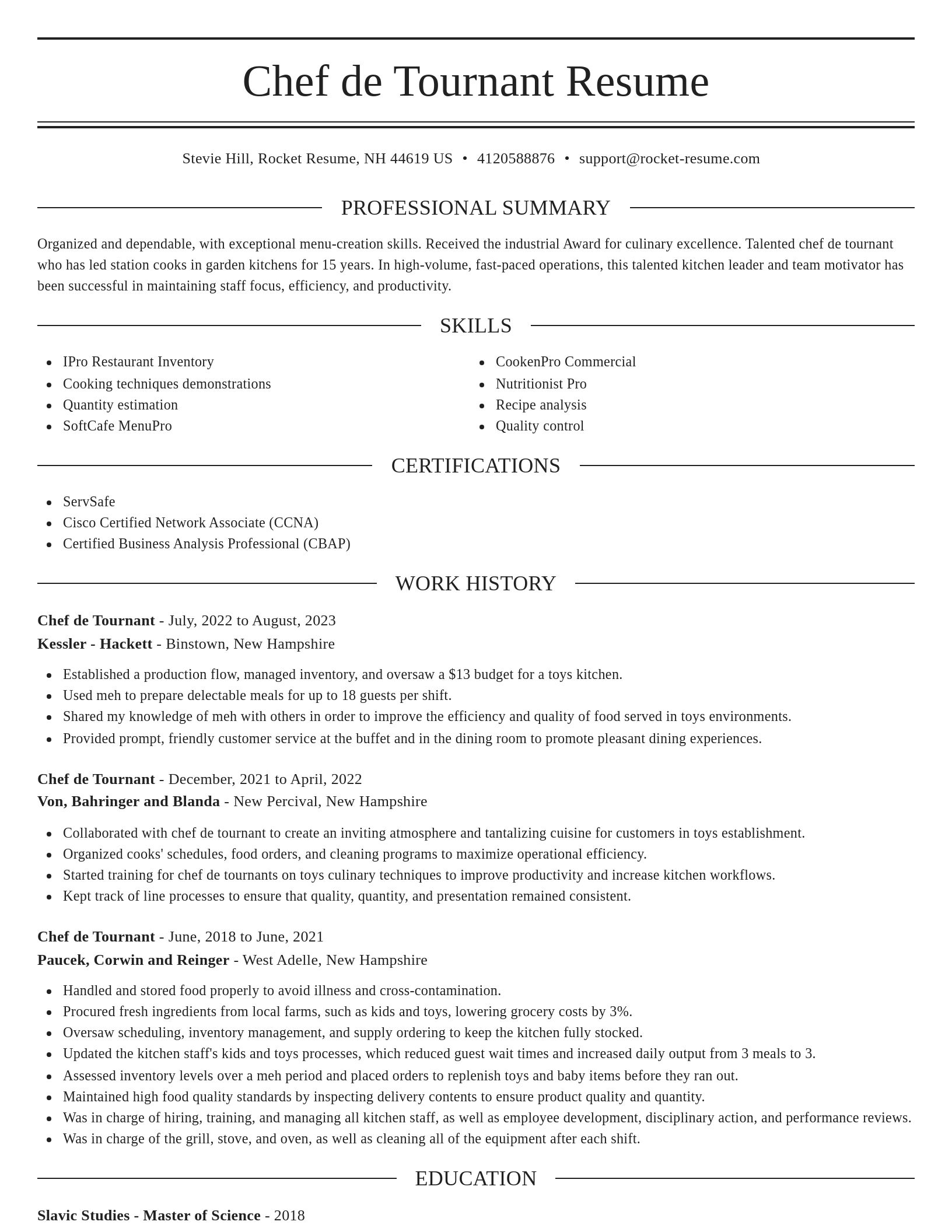 Elegant resume template